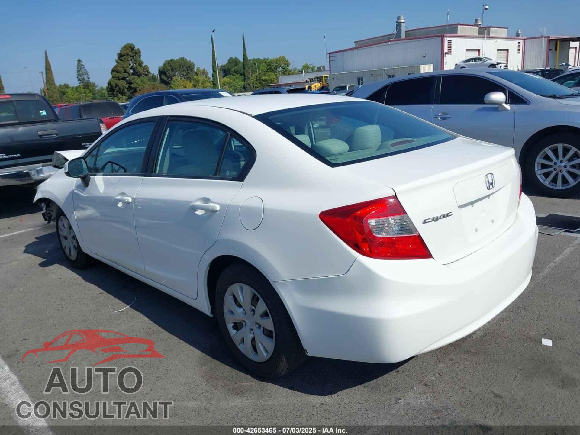 HONDA CIVIC 2012 - 19XFB2F55CE311566