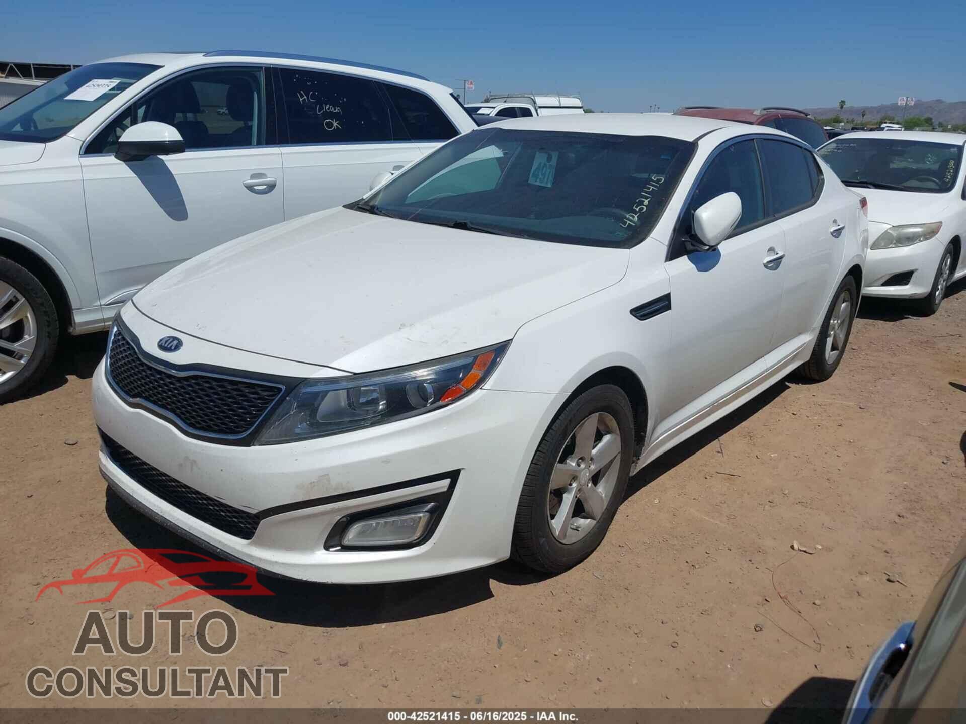 KIA OPTIMA 2014 - KNAGM4A7XE5480478