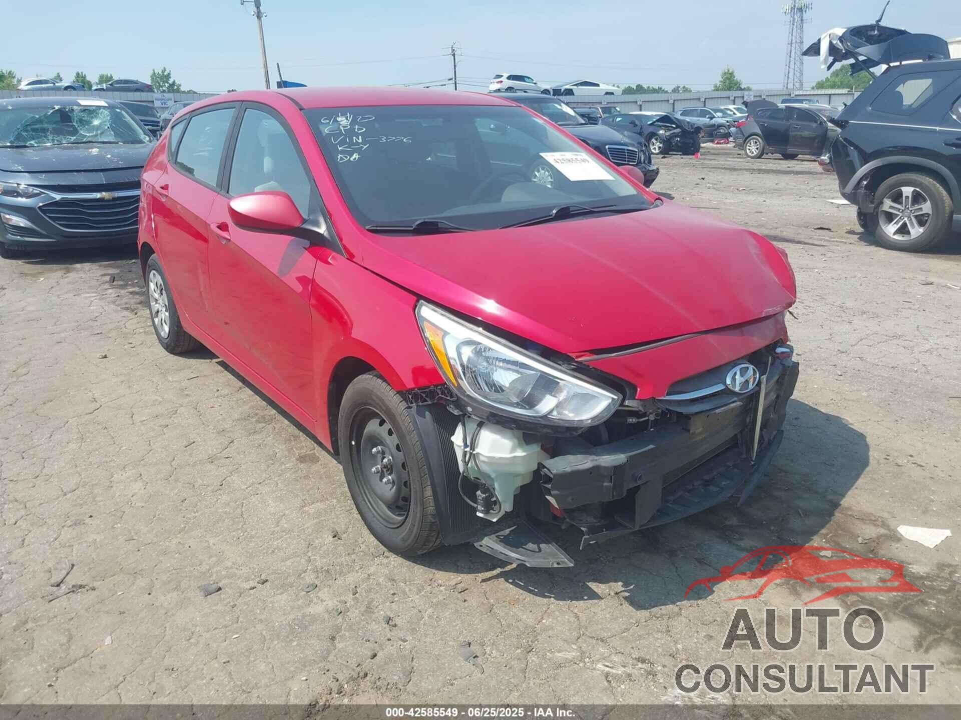 HYUNDAI ACCENT 2017 - KMHCT5AE4HU343776