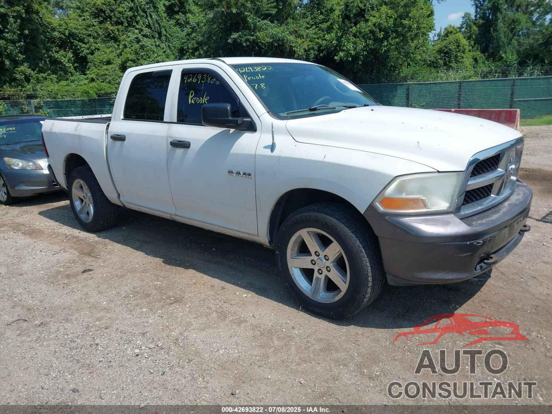 DODGE RAM 1500 2010 - 1D7RV1CP2AS253131