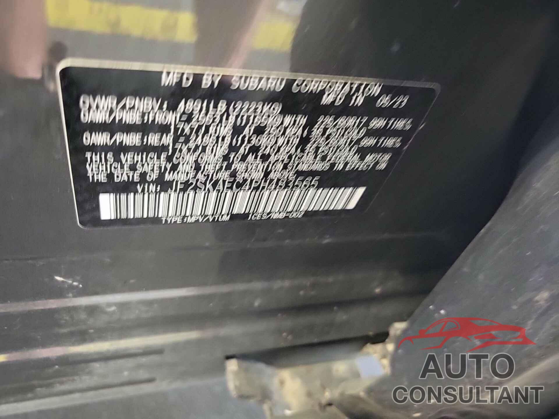 SUBARU FORESTER 2023 - JF2SKAEC4PH483565