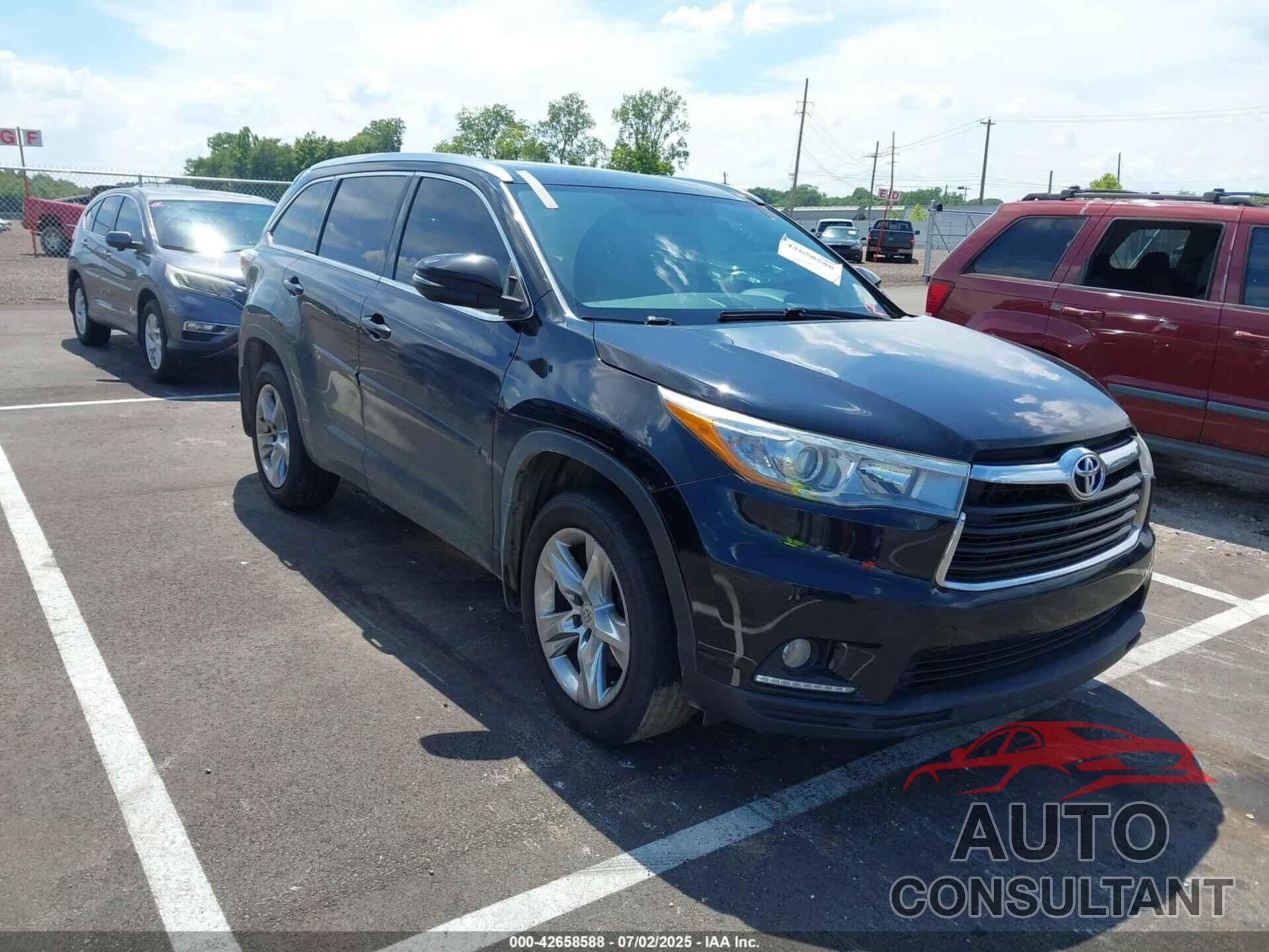 TOYOTA HIGHLANDER 2015 - 5TDDKRFH3FS178486