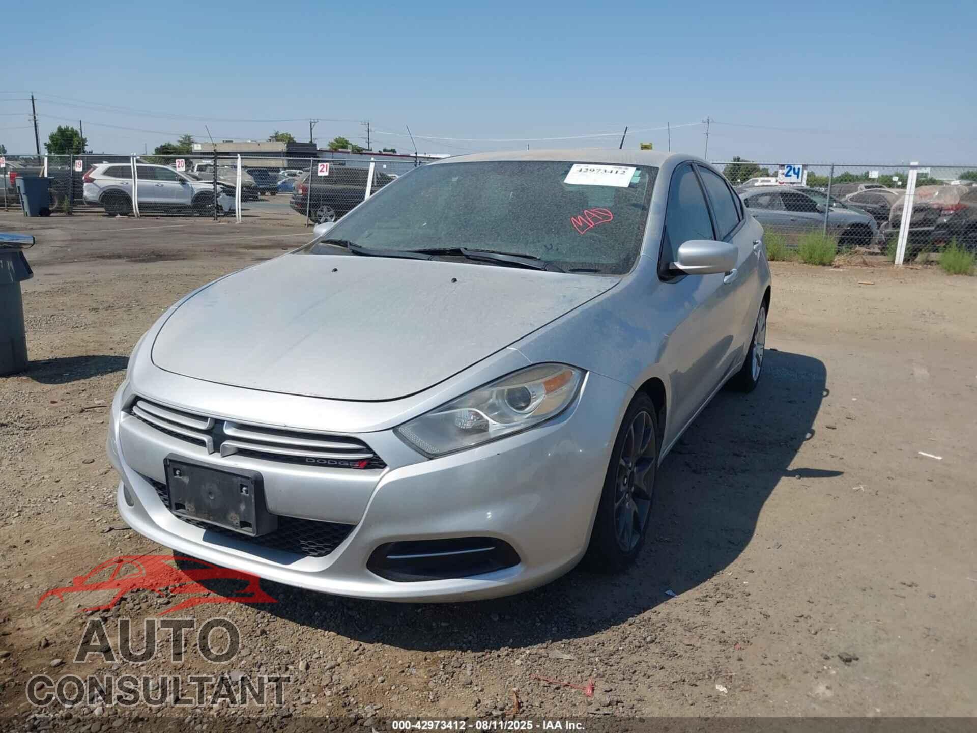 DODGE DART 2013 - 1C3CDFBA9DD152176