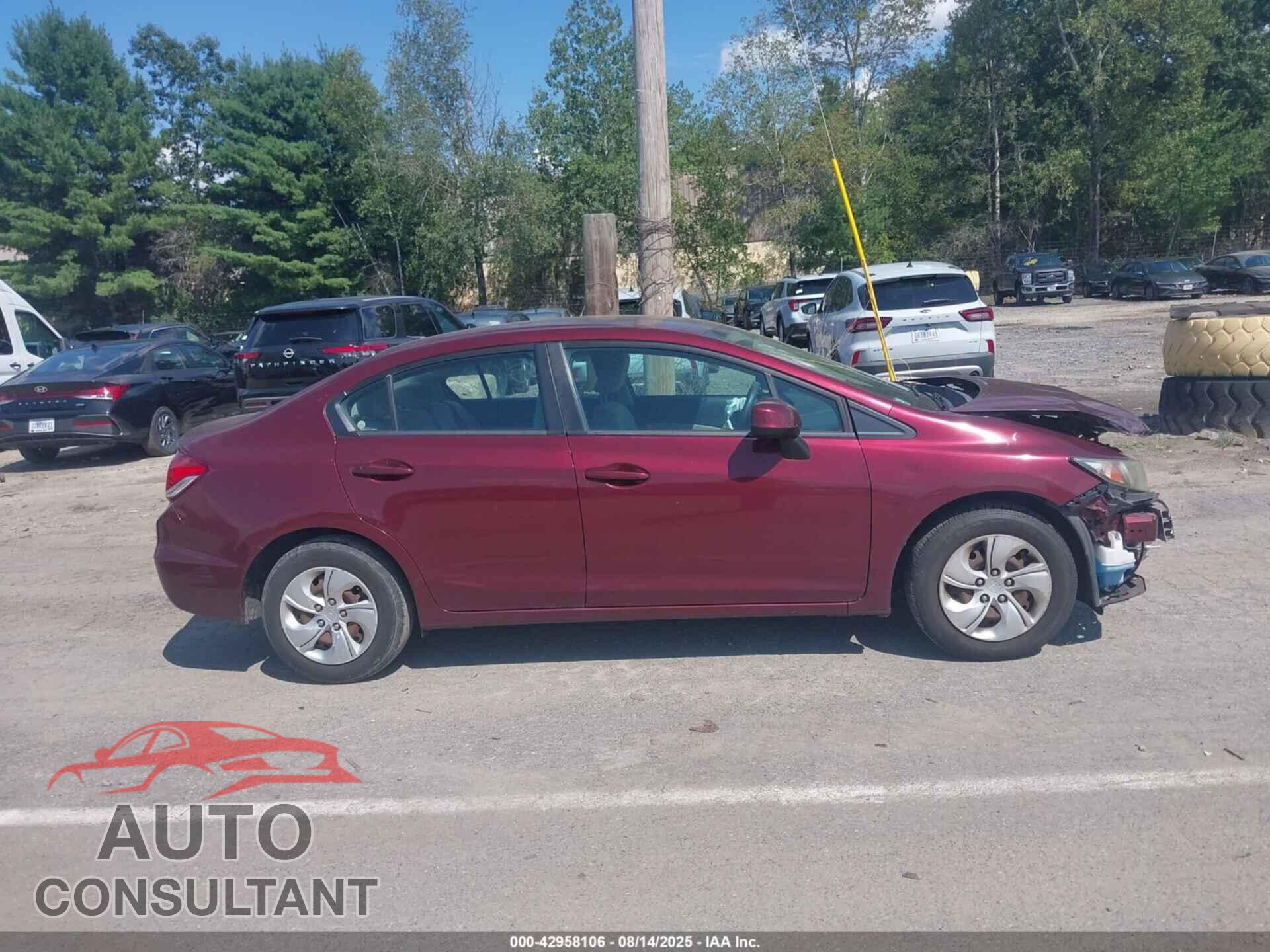 HONDA CIVIC 2013 - 2HGFB2F59DH565904