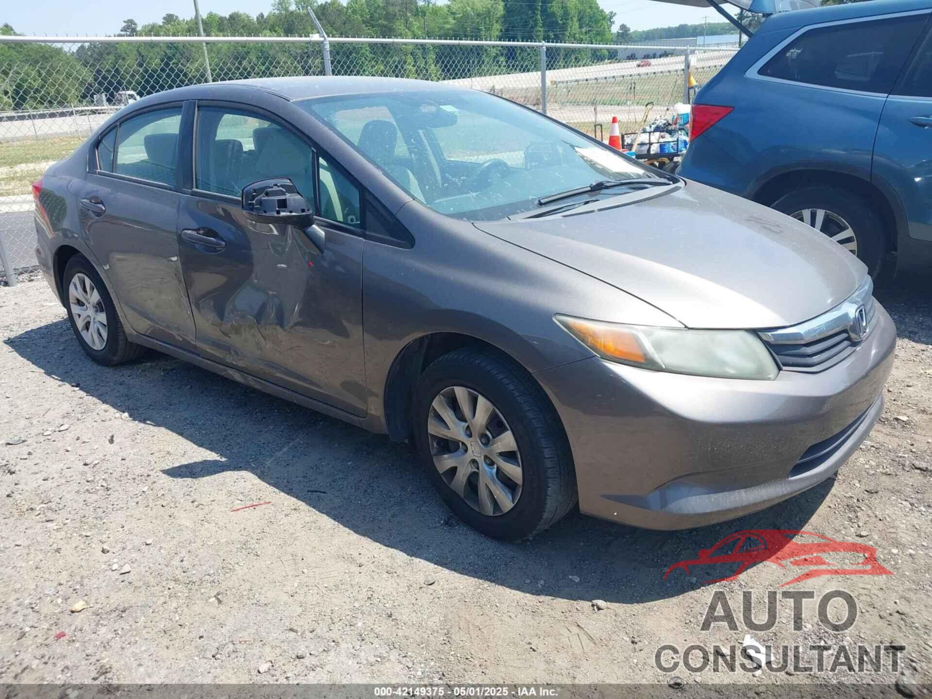 HONDA CIVIC 2012 - 19XFB2F52CE076933