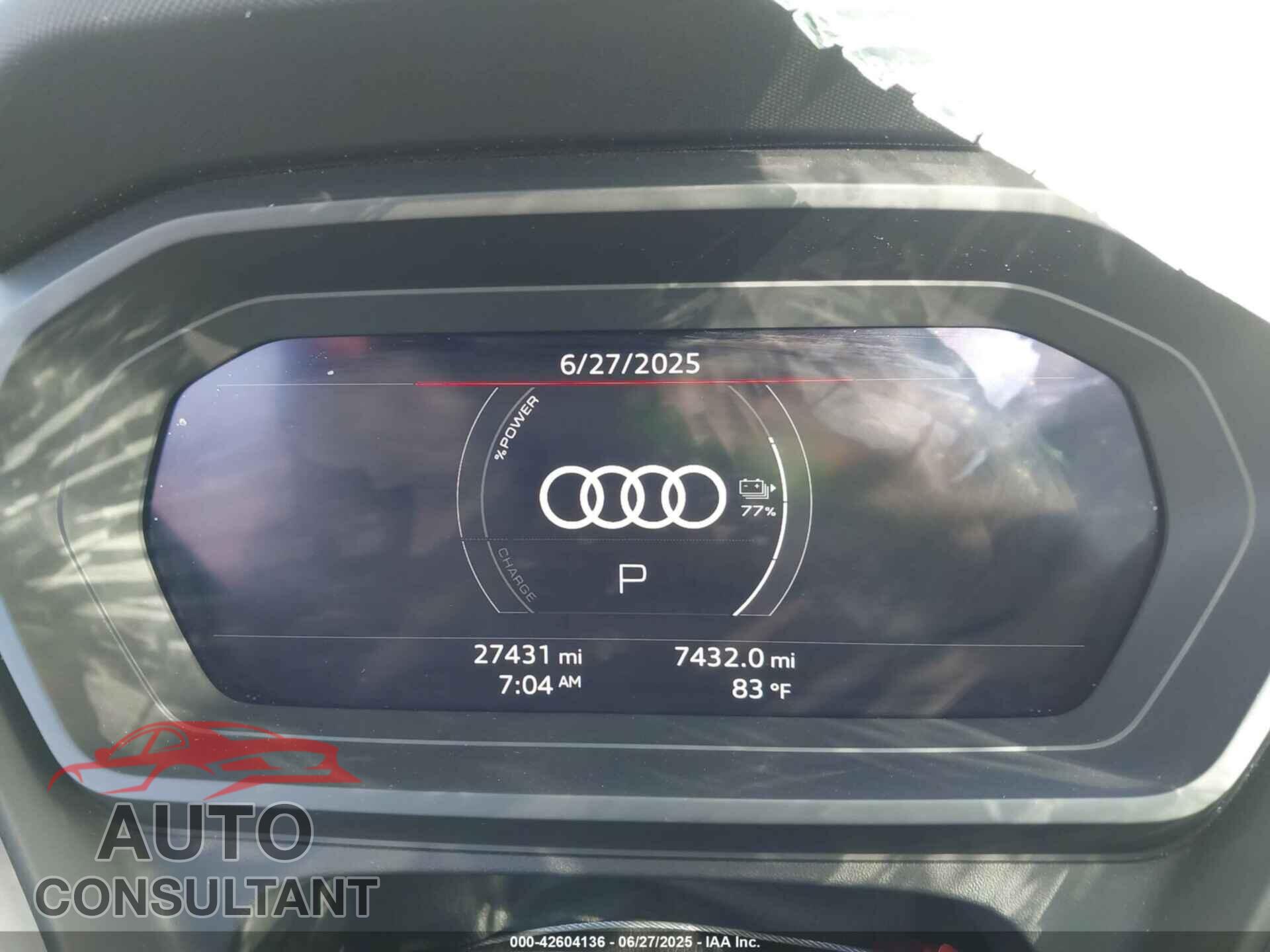 AUDI Q4 E-TRON 2023 - WA1BCBFZ2PP012499