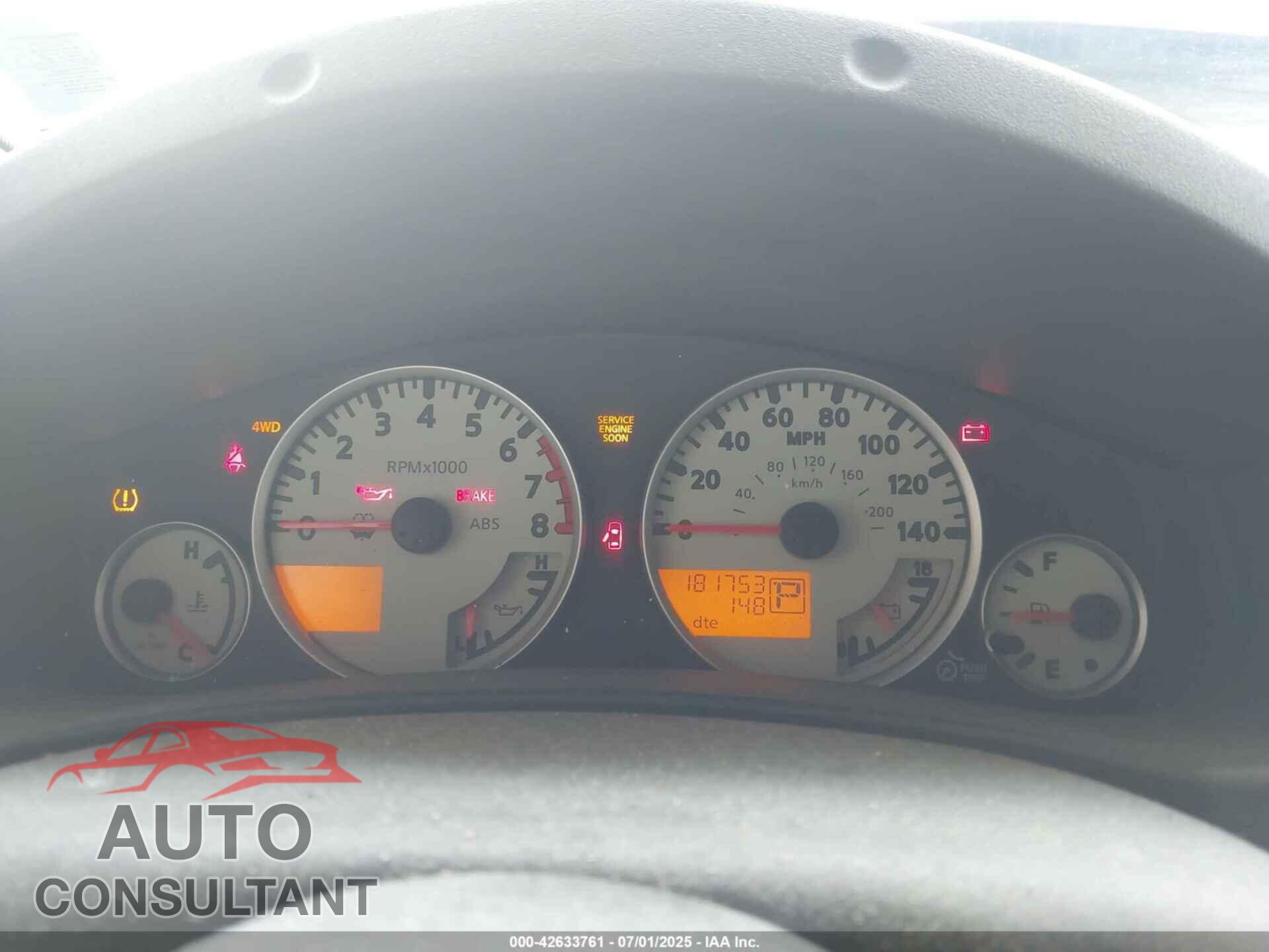 NISSAN FRONTIER 2011 - 1N6AD0EV6BC437545