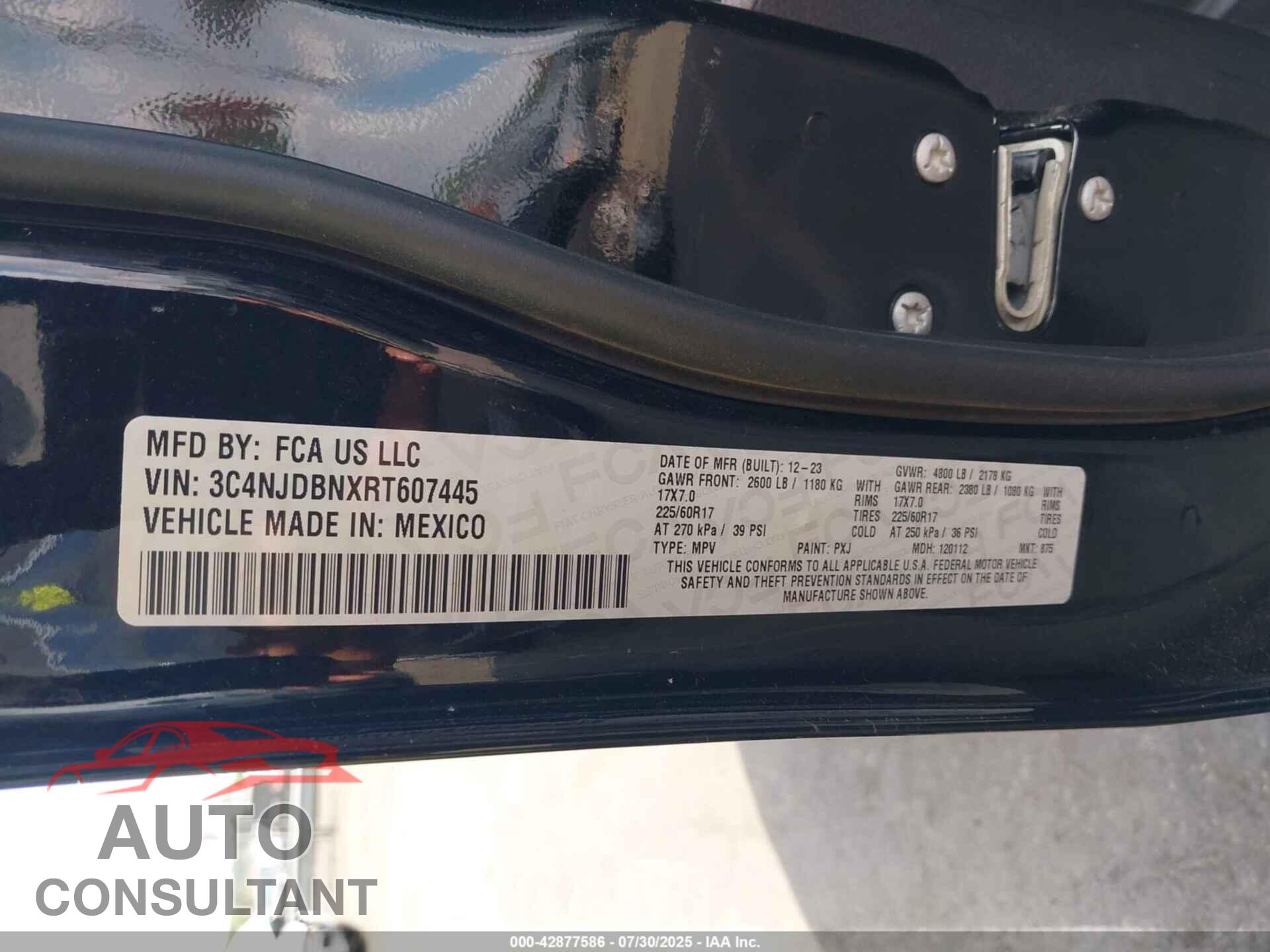 JEEP COMPASS 2024 - 3C4NJDBNXRT607445