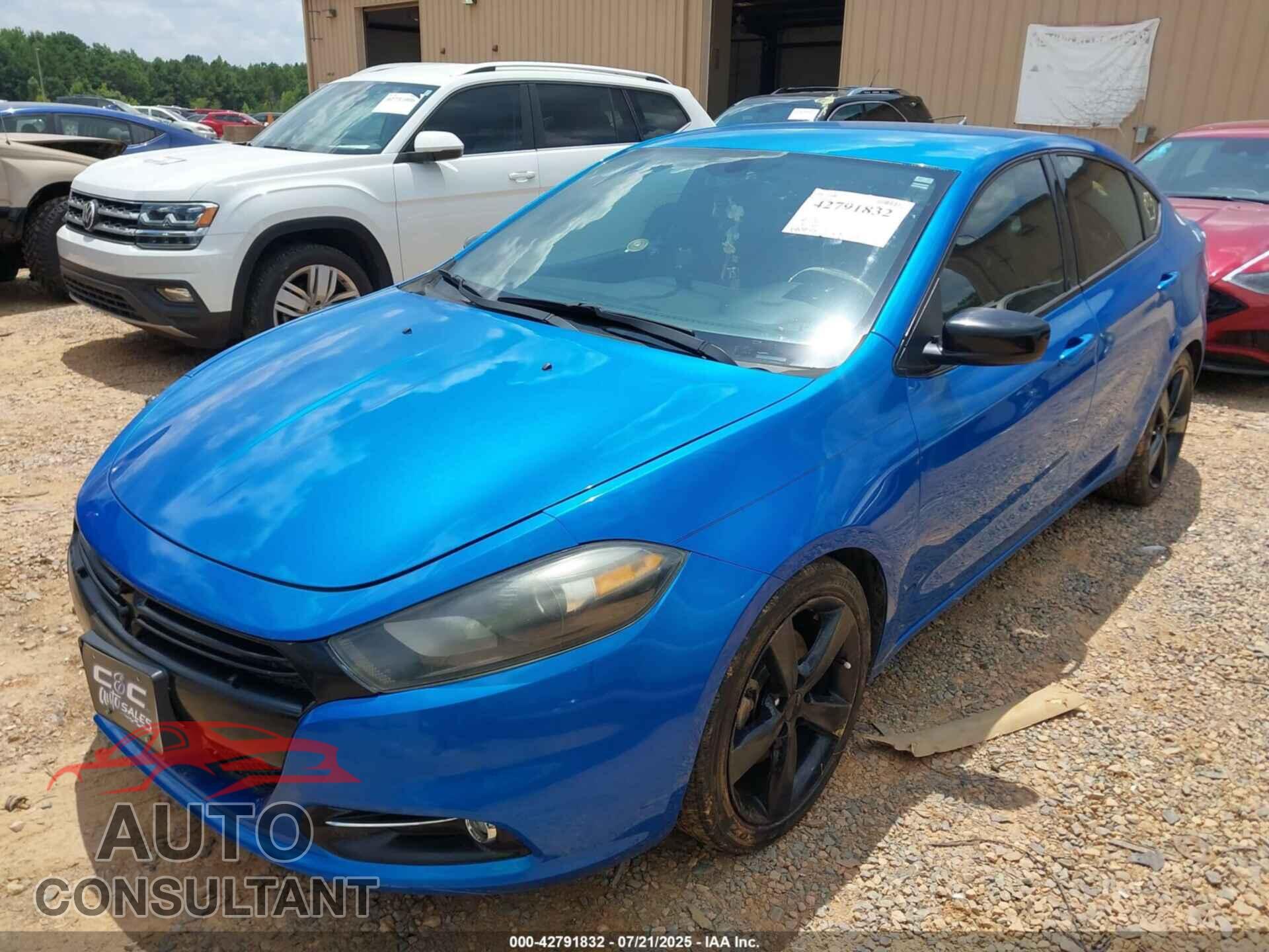 DODGE DART 2015 - 1C3CDFBBXFD242285