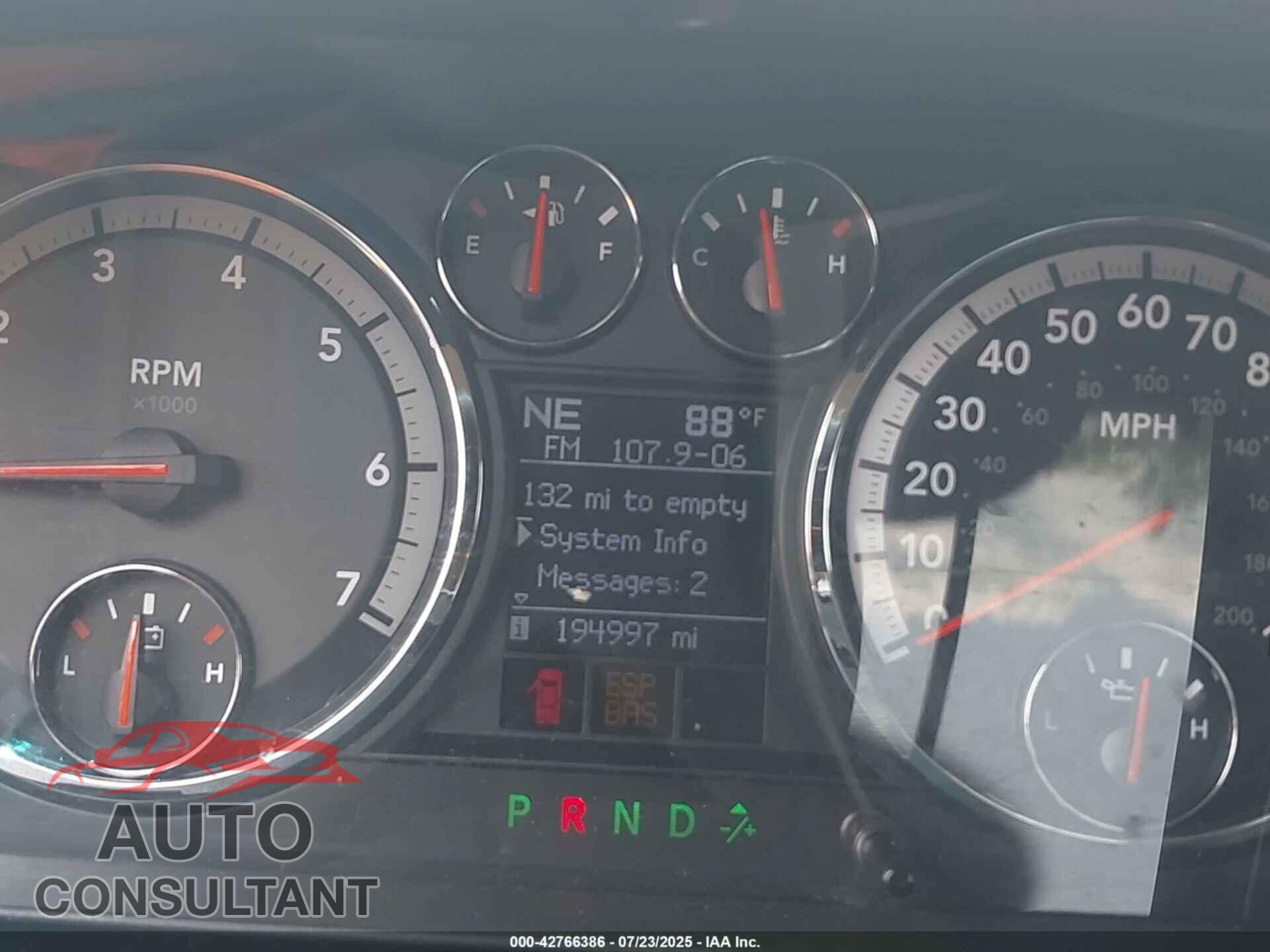 DODGE RAM 1500 2009 - 1D3HB18P09S763004
