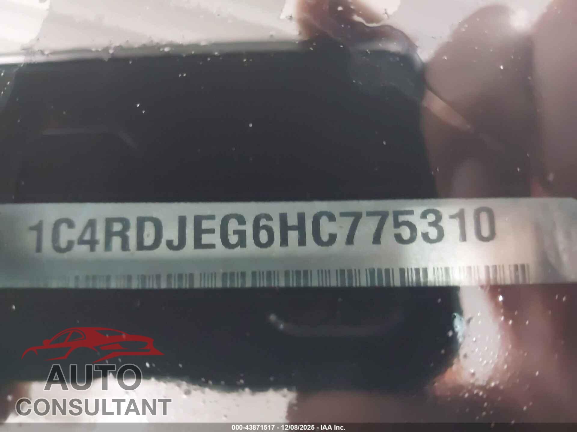 DODGE DURANGO 2017 - 1C4RDJEG6HC775310