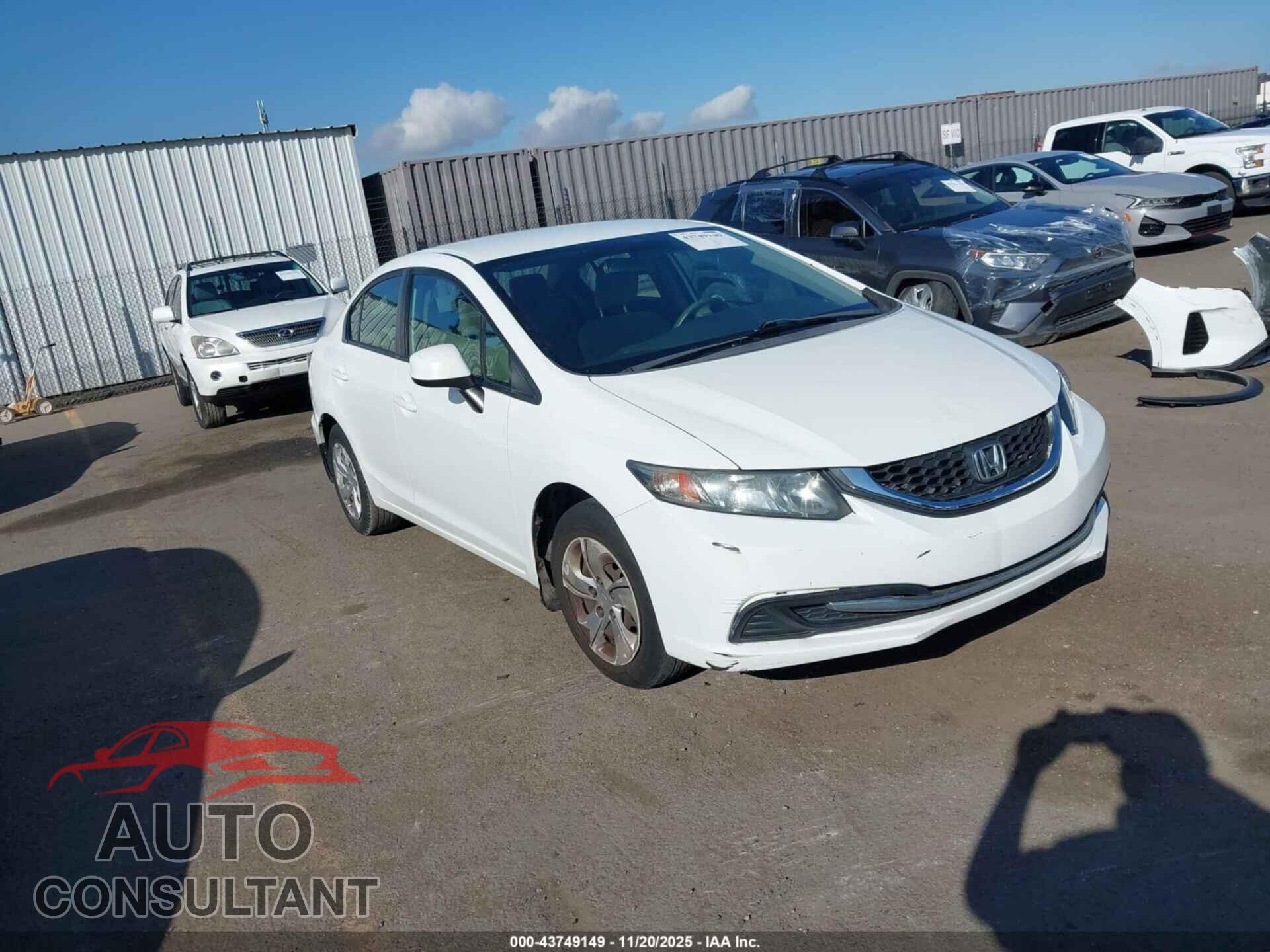 HONDA CIVIC 2013 - 19XFB2F5XDE087146
