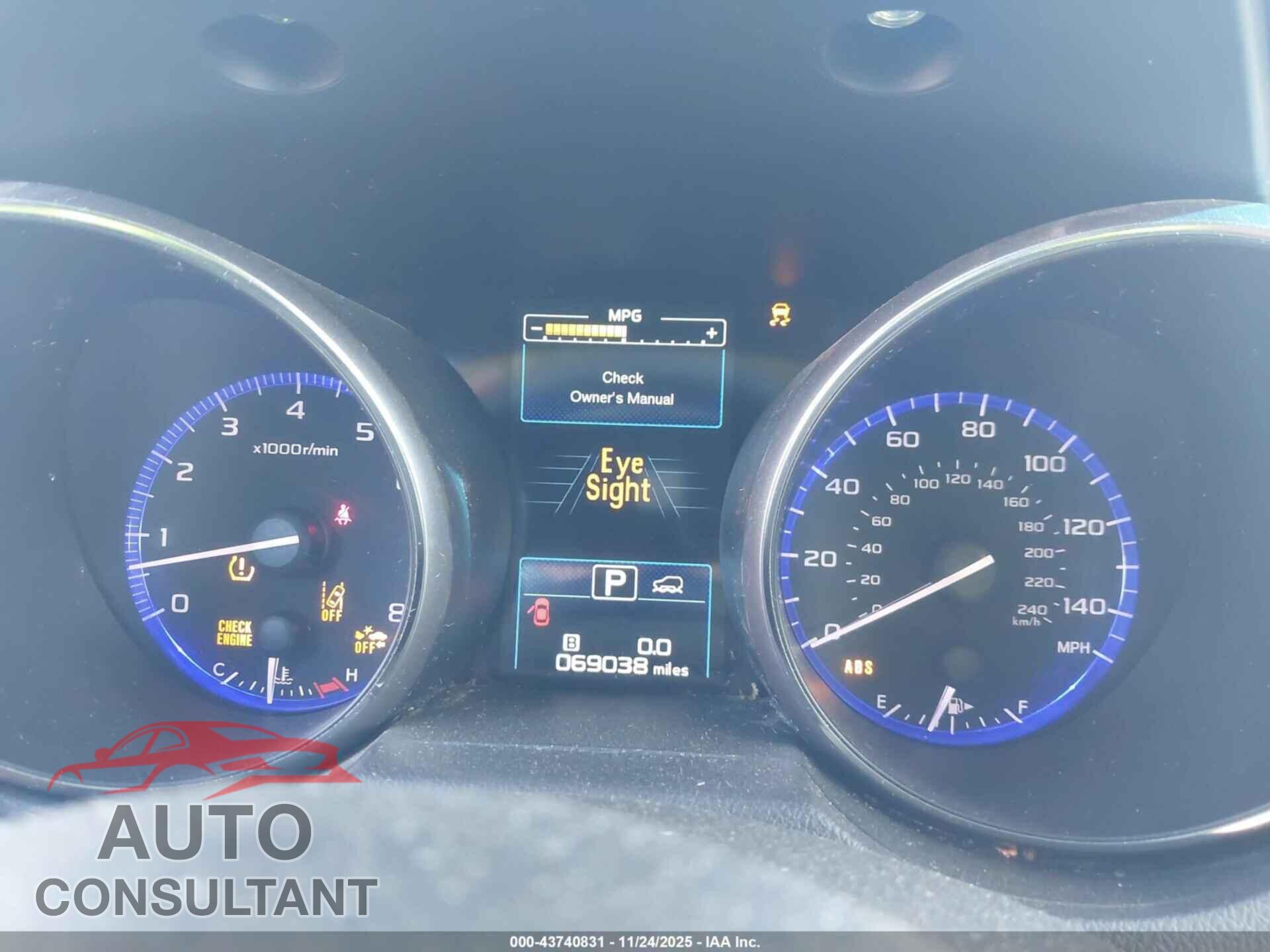 SUBARU OUTBACK 2019 - 4S4BSABC4K3250712