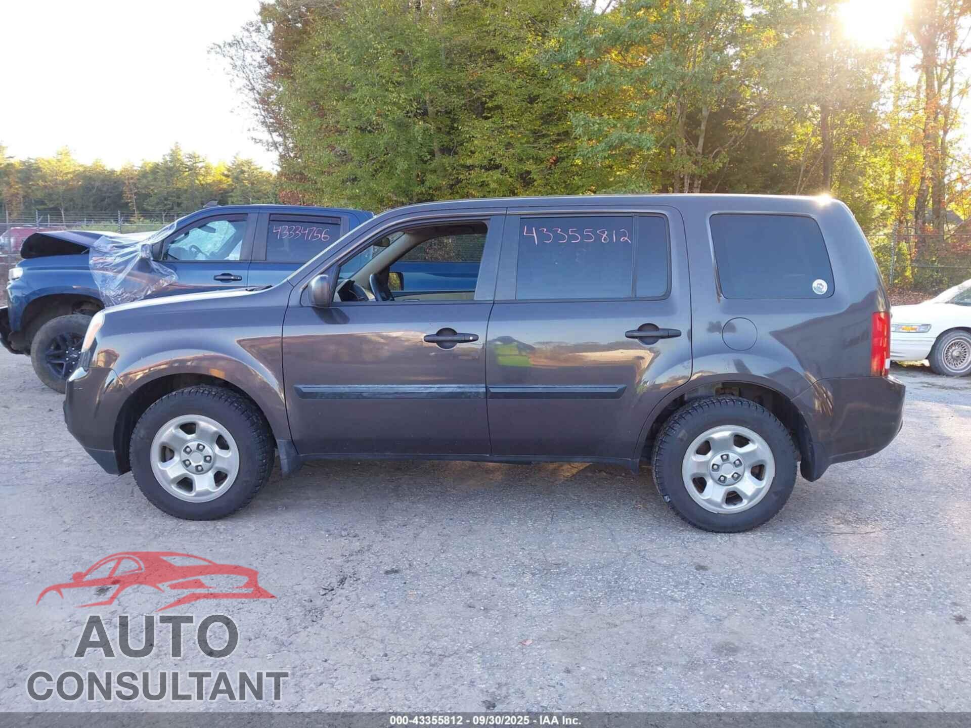 HONDA PILOT 2012 - 5FNYF3H26CB018663