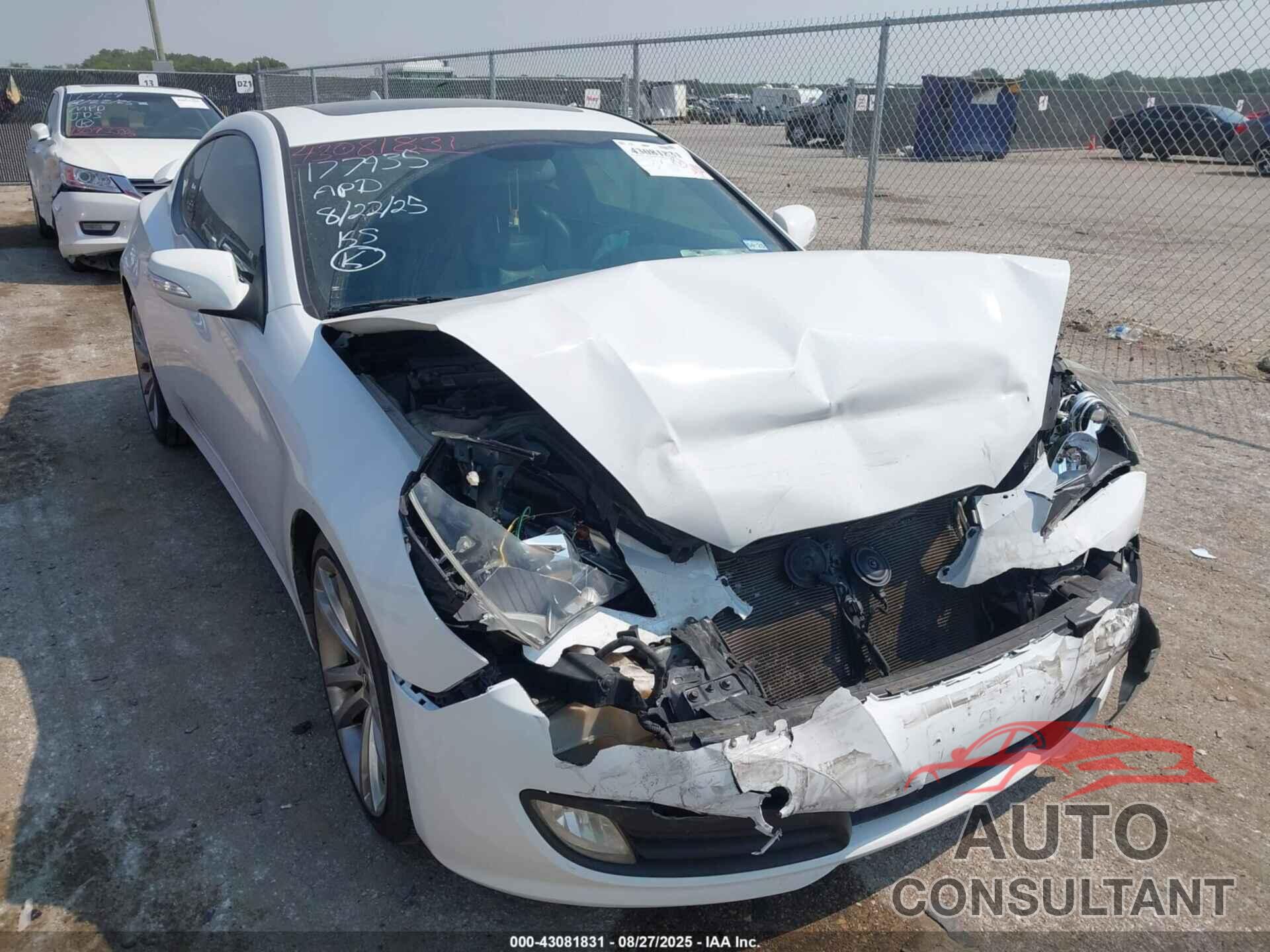 HYUNDAI GENESIS 2012 - KMHHU6KH1CU076607