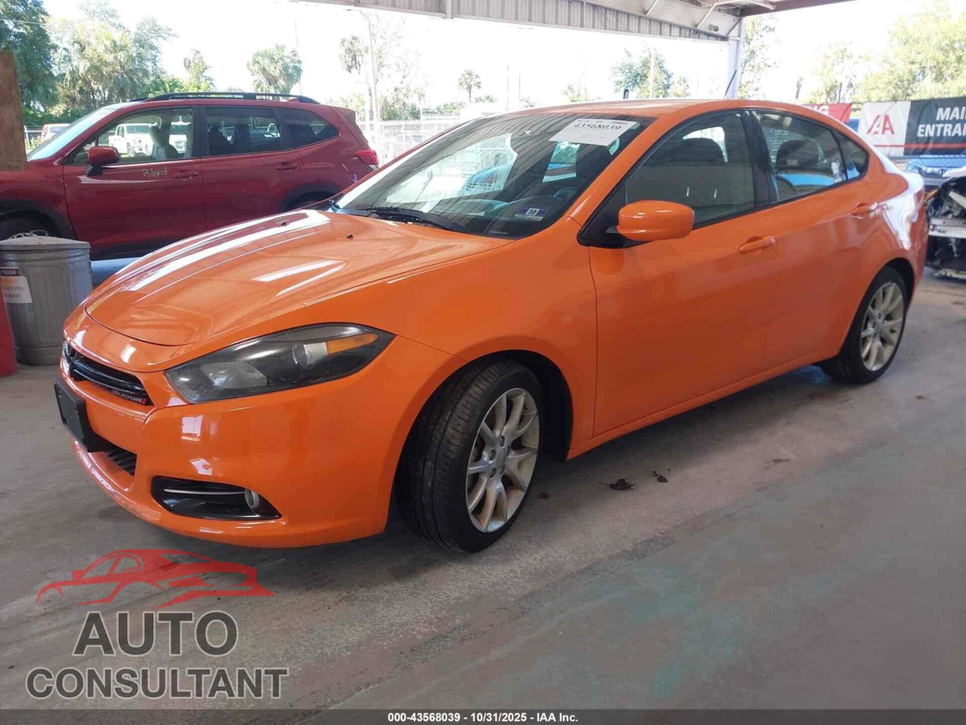 DODGE DART 2013 - 1C3CDFBA9DD288680
