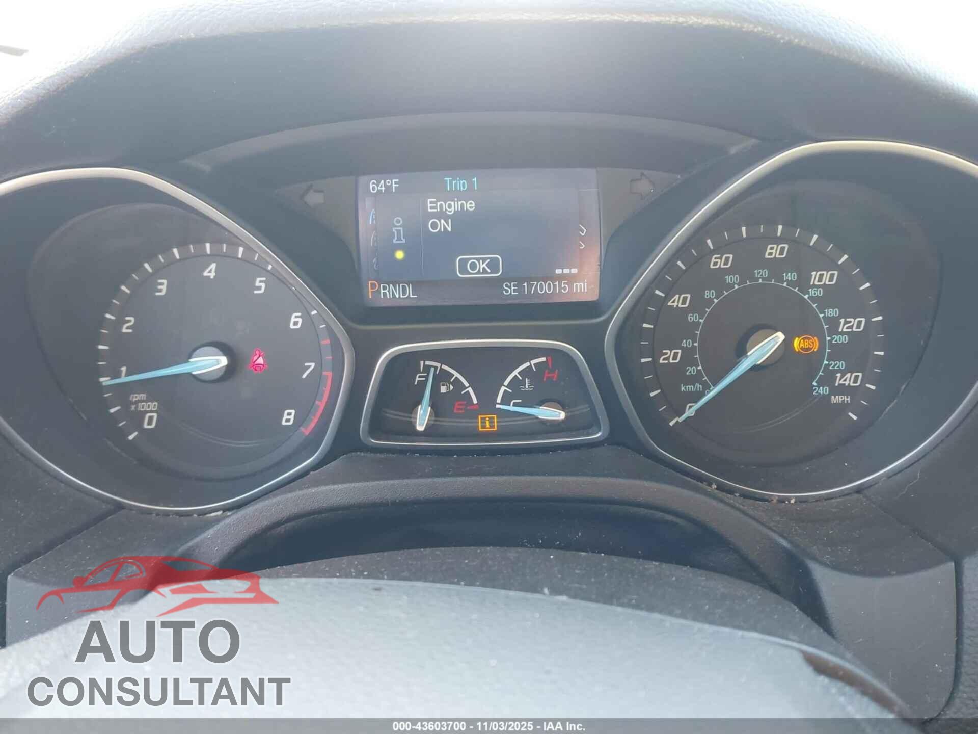 FORD FOCUS 2014 - 1FADP3F29EL142995