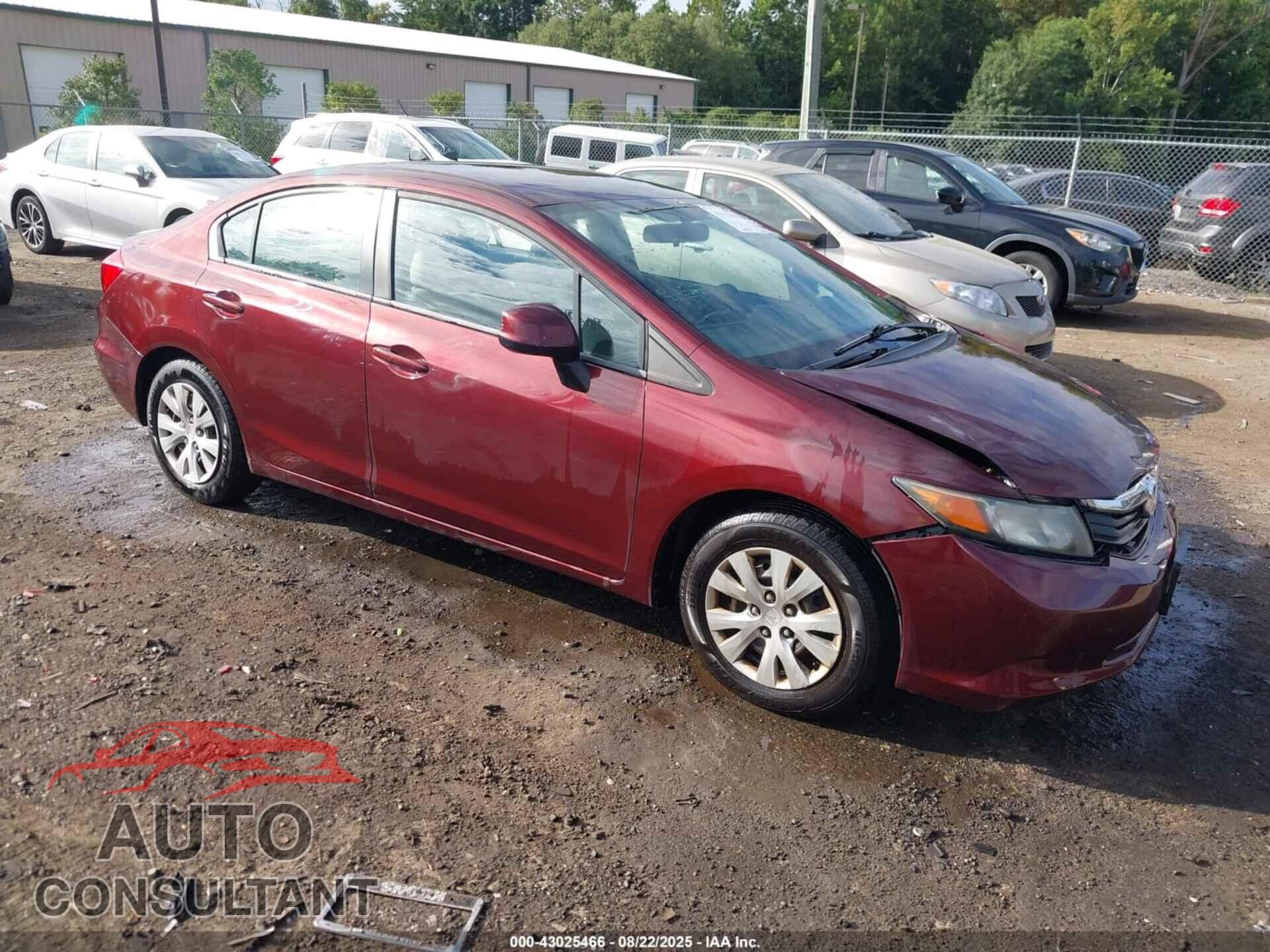 HONDA CIVIC 2012 - 19XFB2F59CE067470