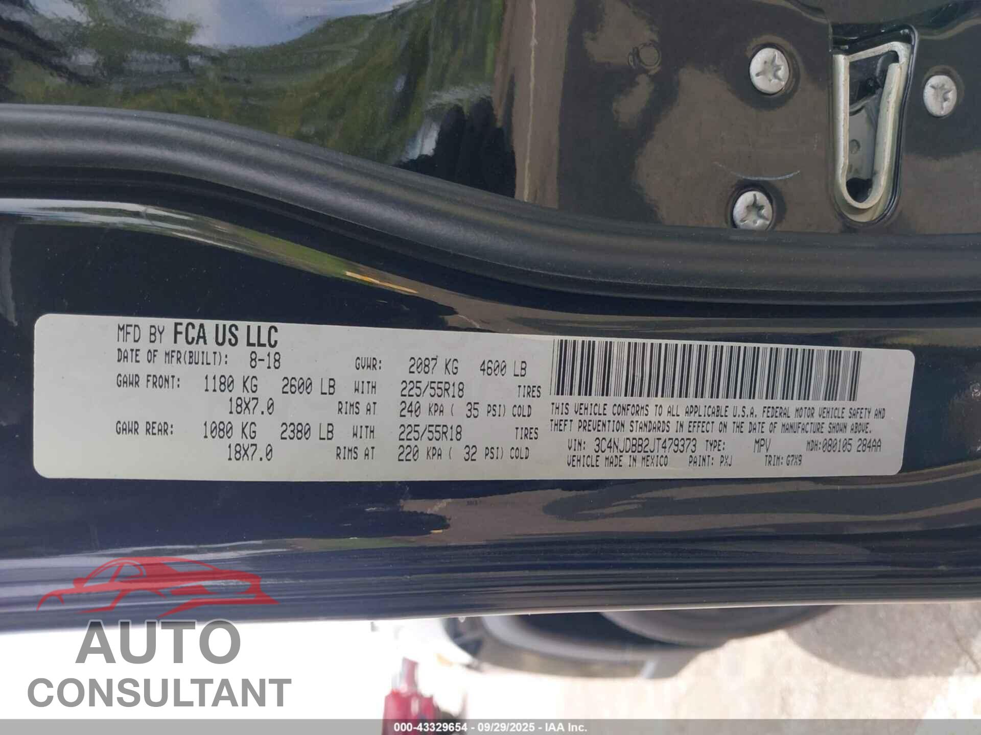 JEEP COMPASS 2018 - 3C4NJDBB2JT479373