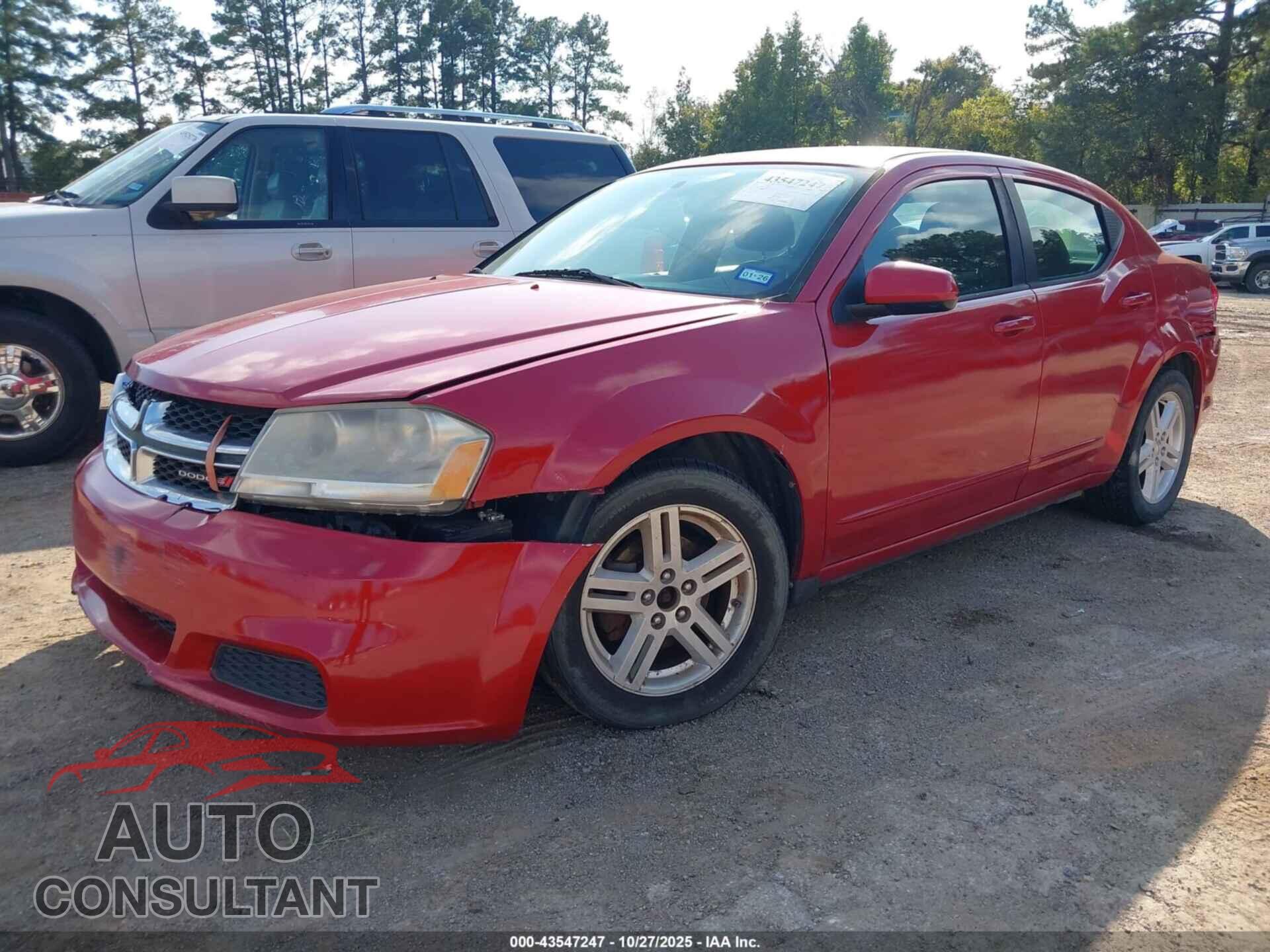 DODGE AVENGER 2013 - 1C3CDZCB0DN663195