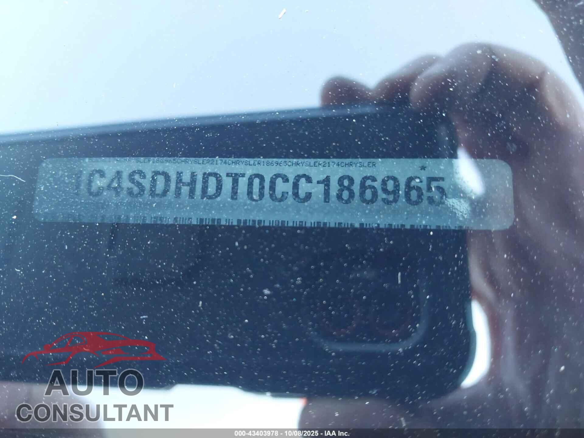 DODGE DURANGO 2012 - 1C4SDHDT0CC186965