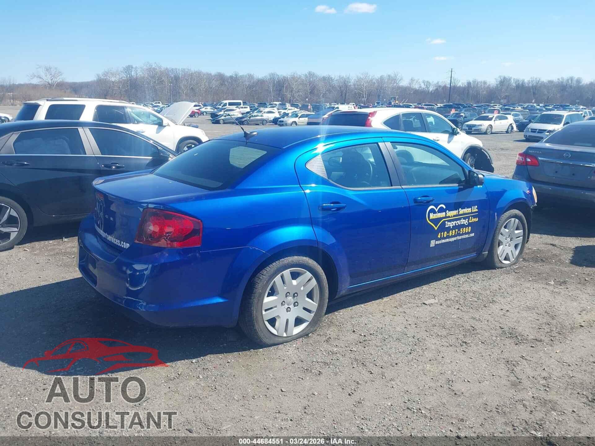 DODGE AVENGER 2013 - 1C3CDZAB3DN543846