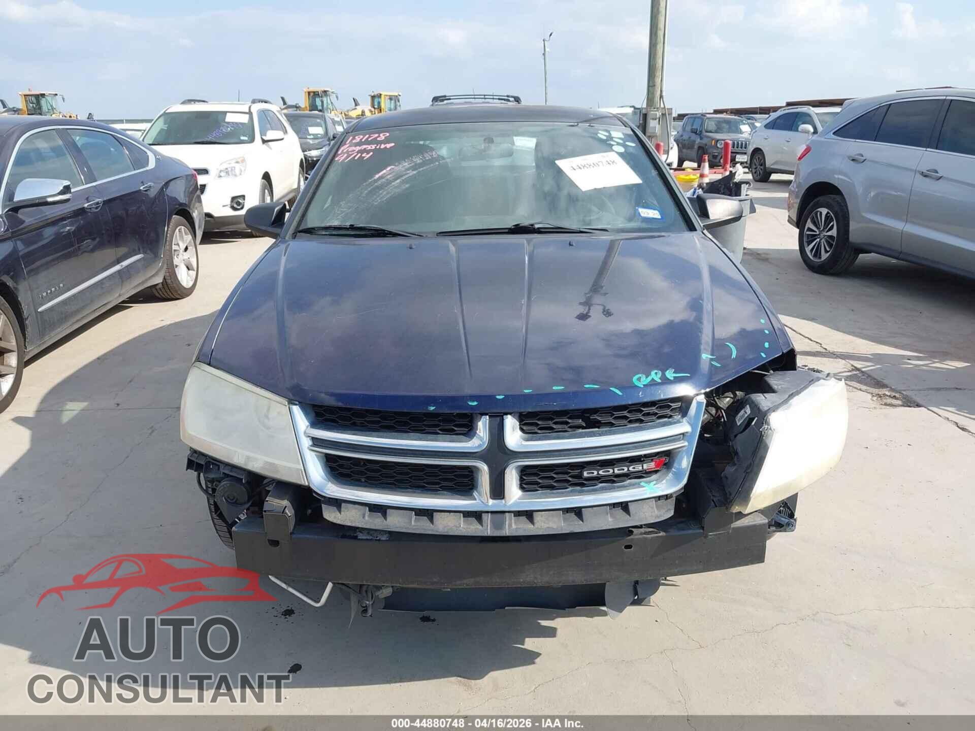 DODGE AVENGER 2013 - 1C3CDZAB1DN616454