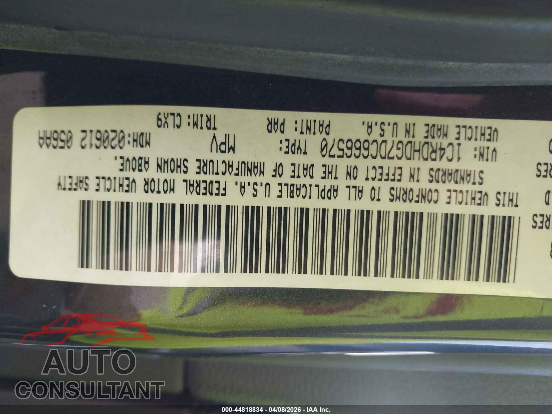 DODGE DURANGO 2013 - 1C4RDHDG7DC666570
