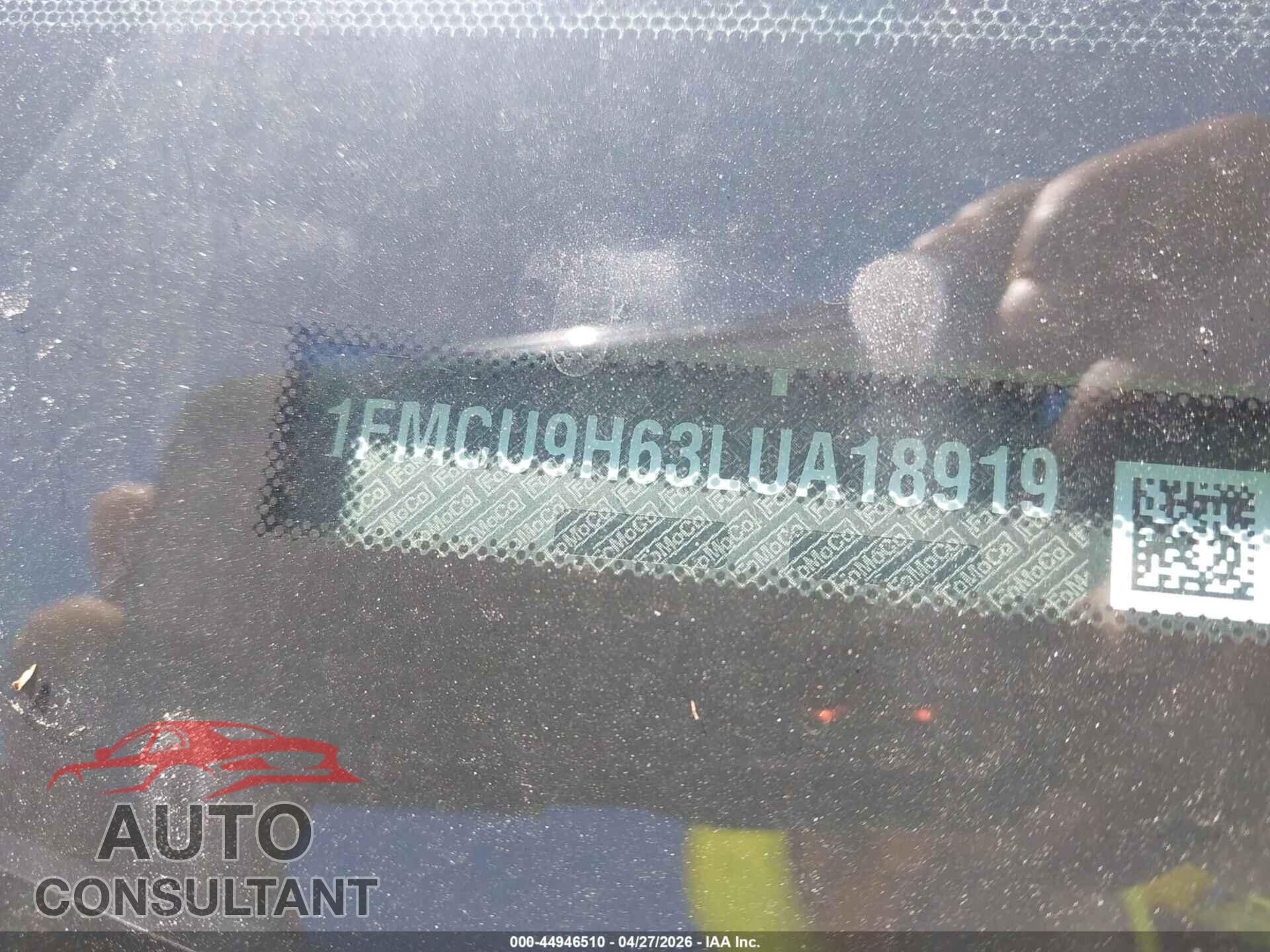 FORD ESCAPE 2020 - 1FMCU9H63LUA18919