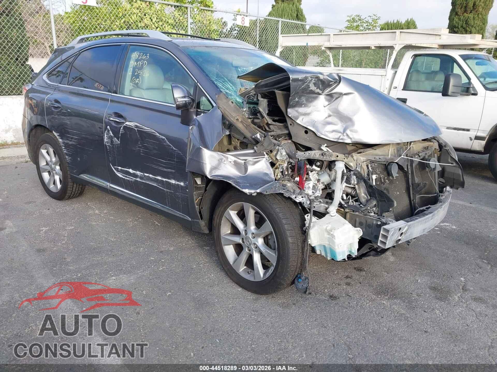 LEXUS RX 350 2012 - 2T2BK1BA3CC123960