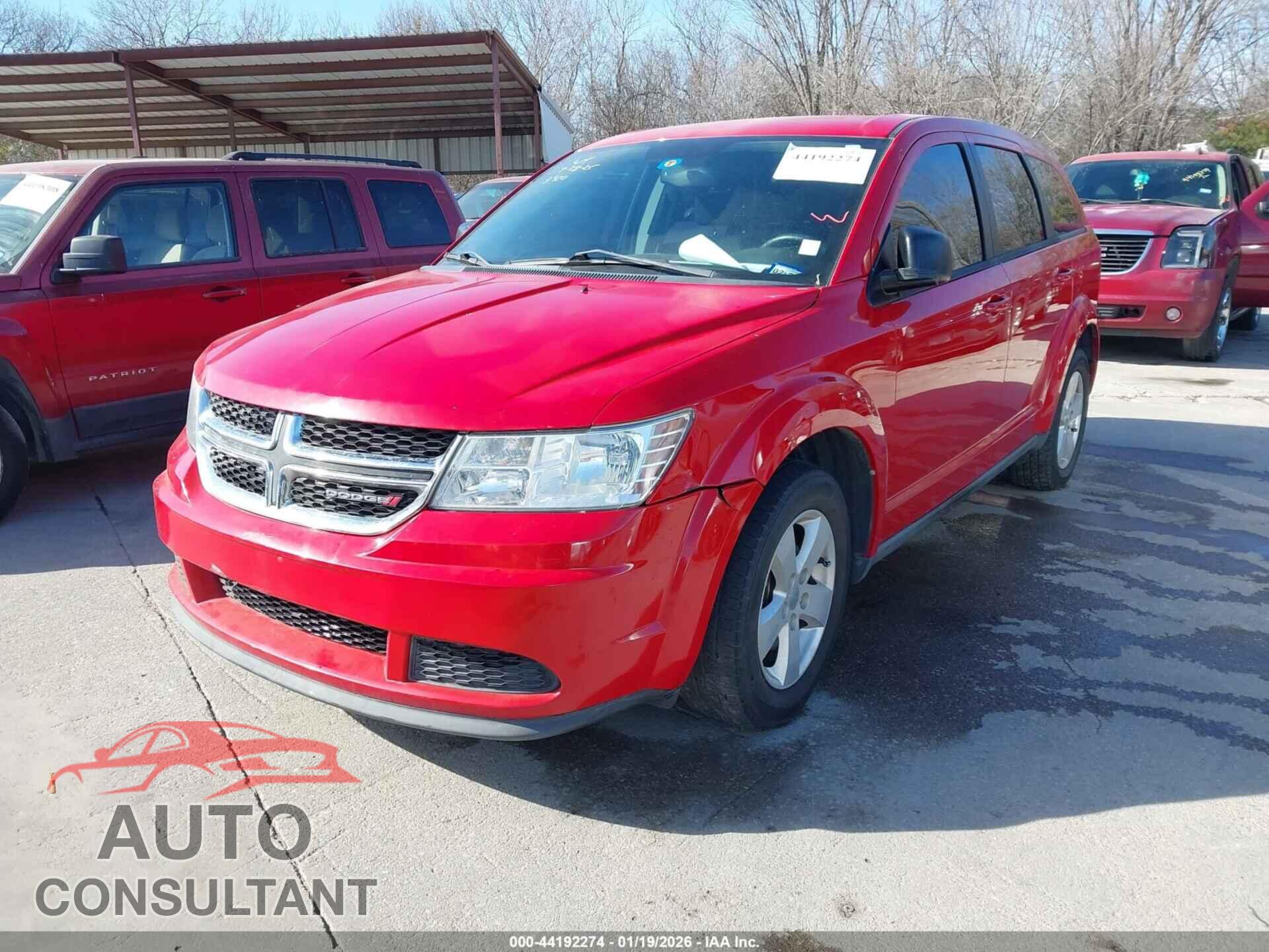 DODGE JOURNEY 2013 - 3C4PDCAB0DT608307