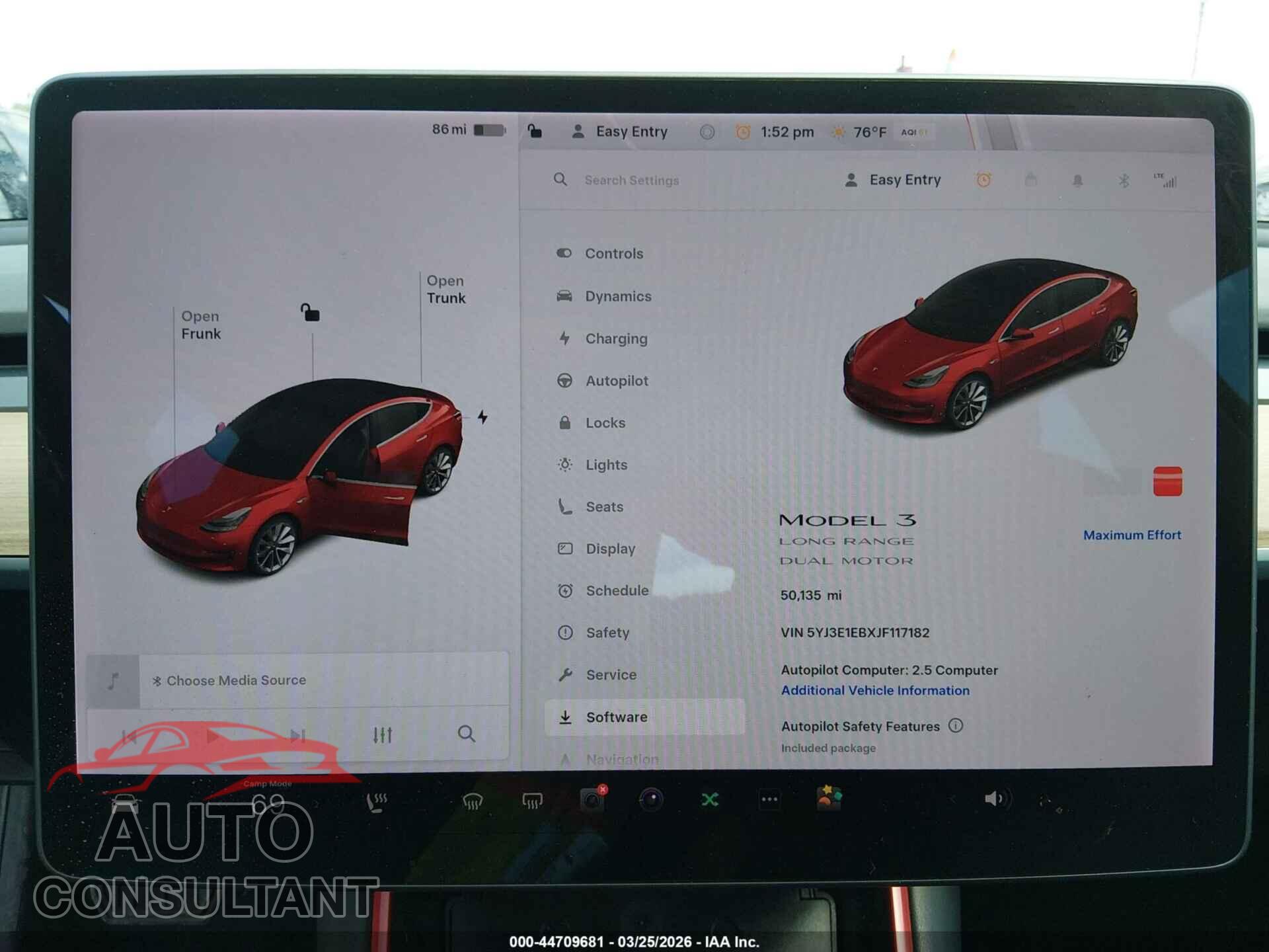TESLA MODEL 3 2018 - 5YJ3E1EBXJF117182