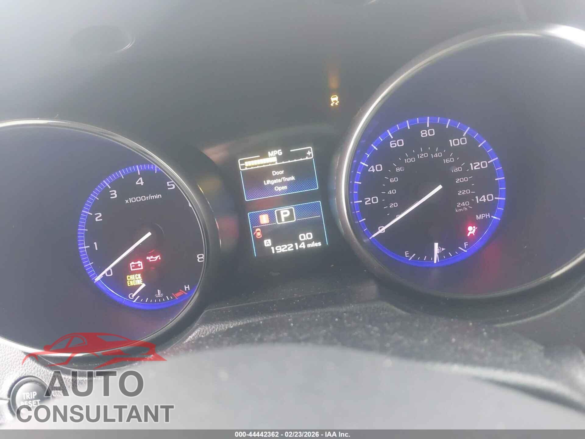 SUBARU OUTBACK 2015 - 4S4BSADC2F3254793