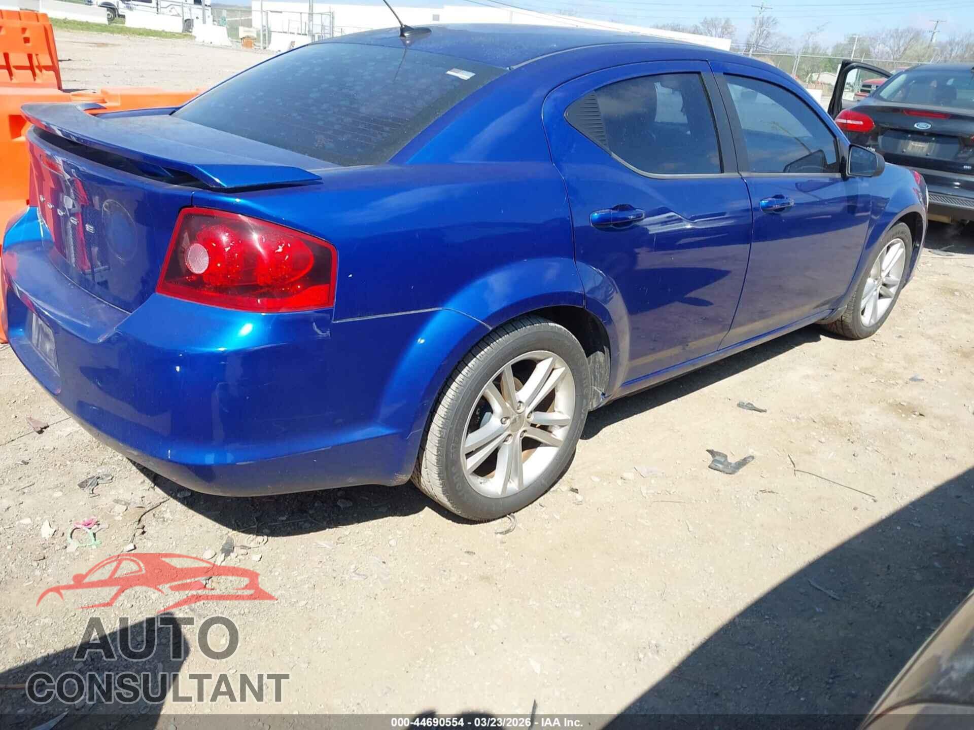 DODGE AVENGER 2012 - 1C3CDZAG3CN290781