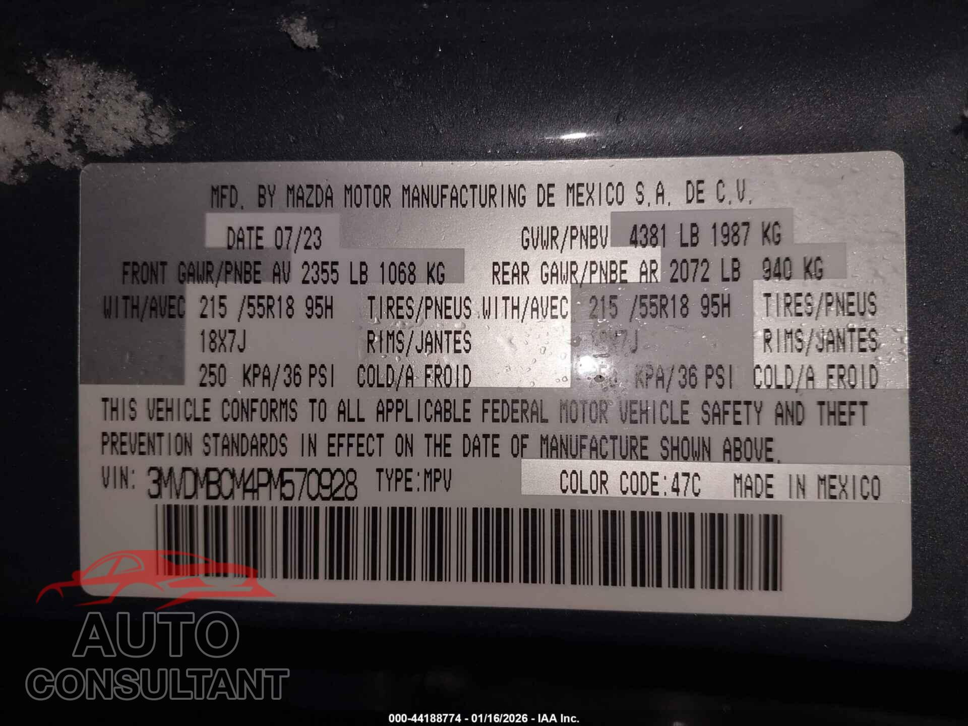 MAZDA CX-30 2023 - 3MVDMBCM4PM570928