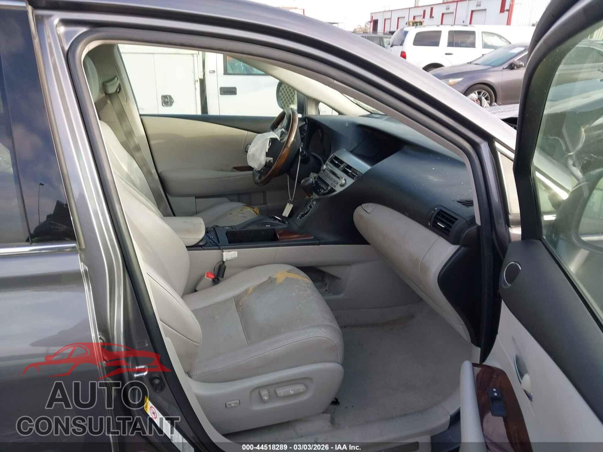 LEXUS RX 350 2012 - 2T2BK1BA3CC123960