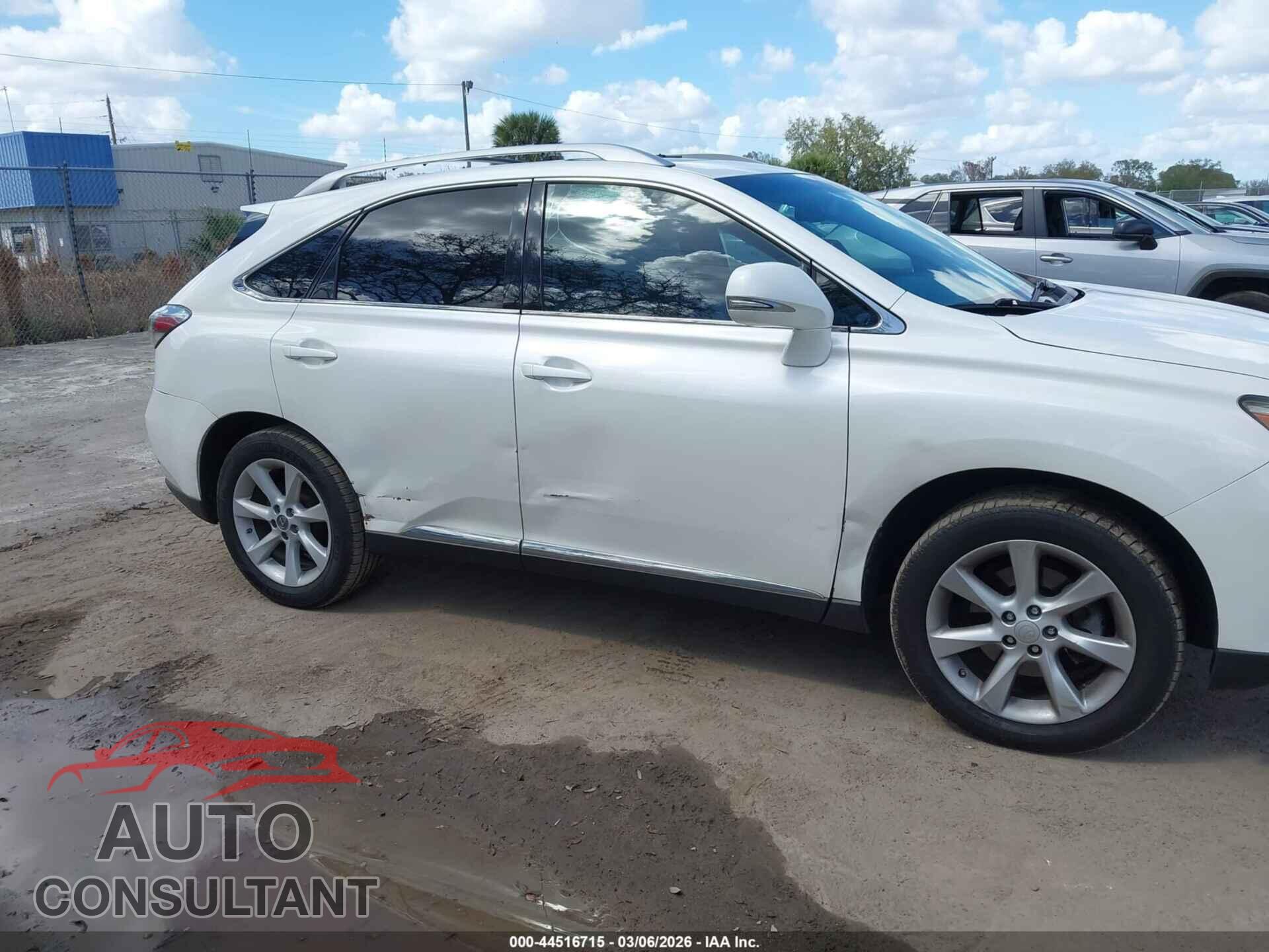 LEXUS RX 350 2012 - 2T2ZK1BA5CC078907