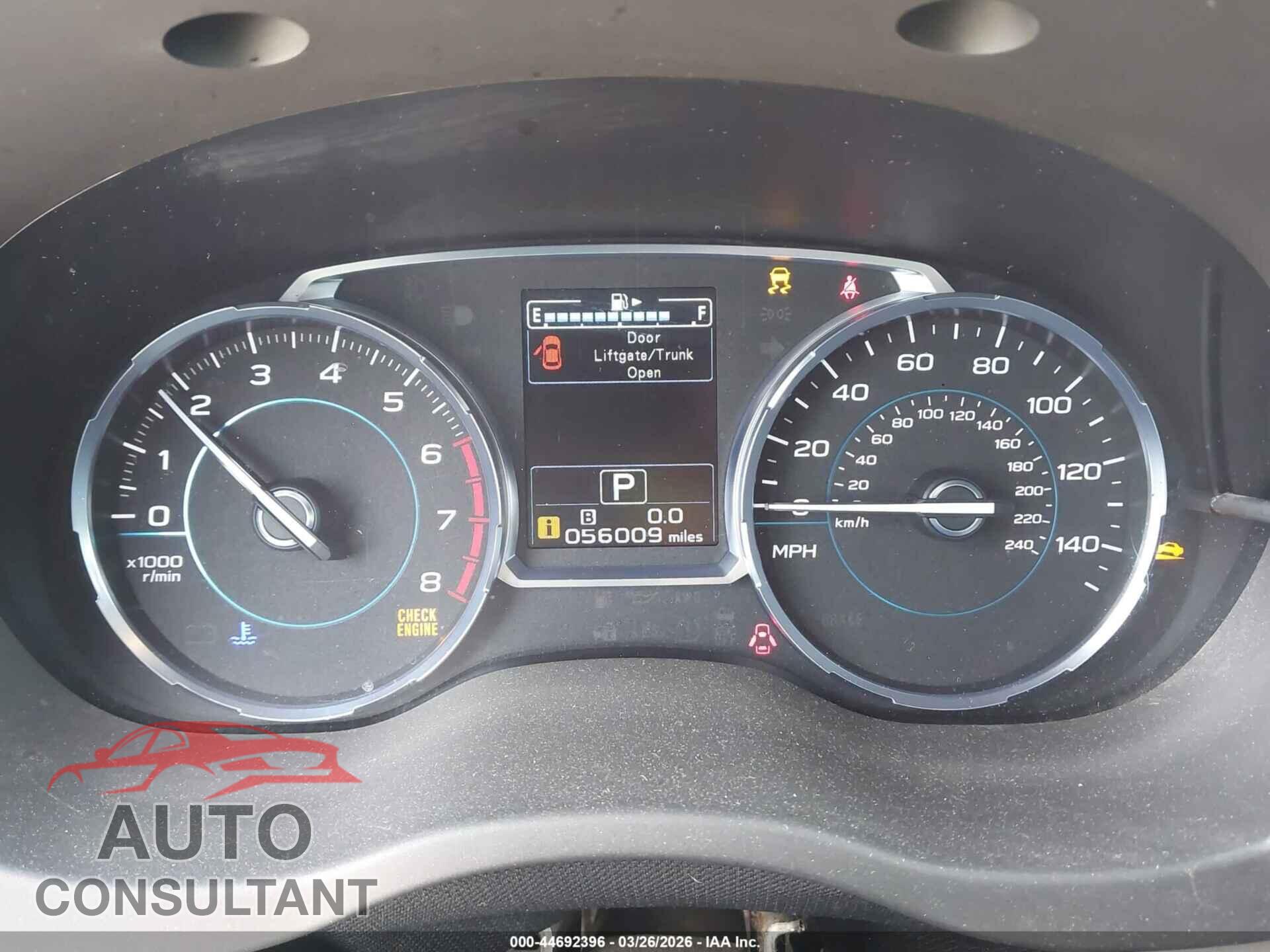 SUBARU FORESTER 2017 - JF2SJAJC1HH516435
