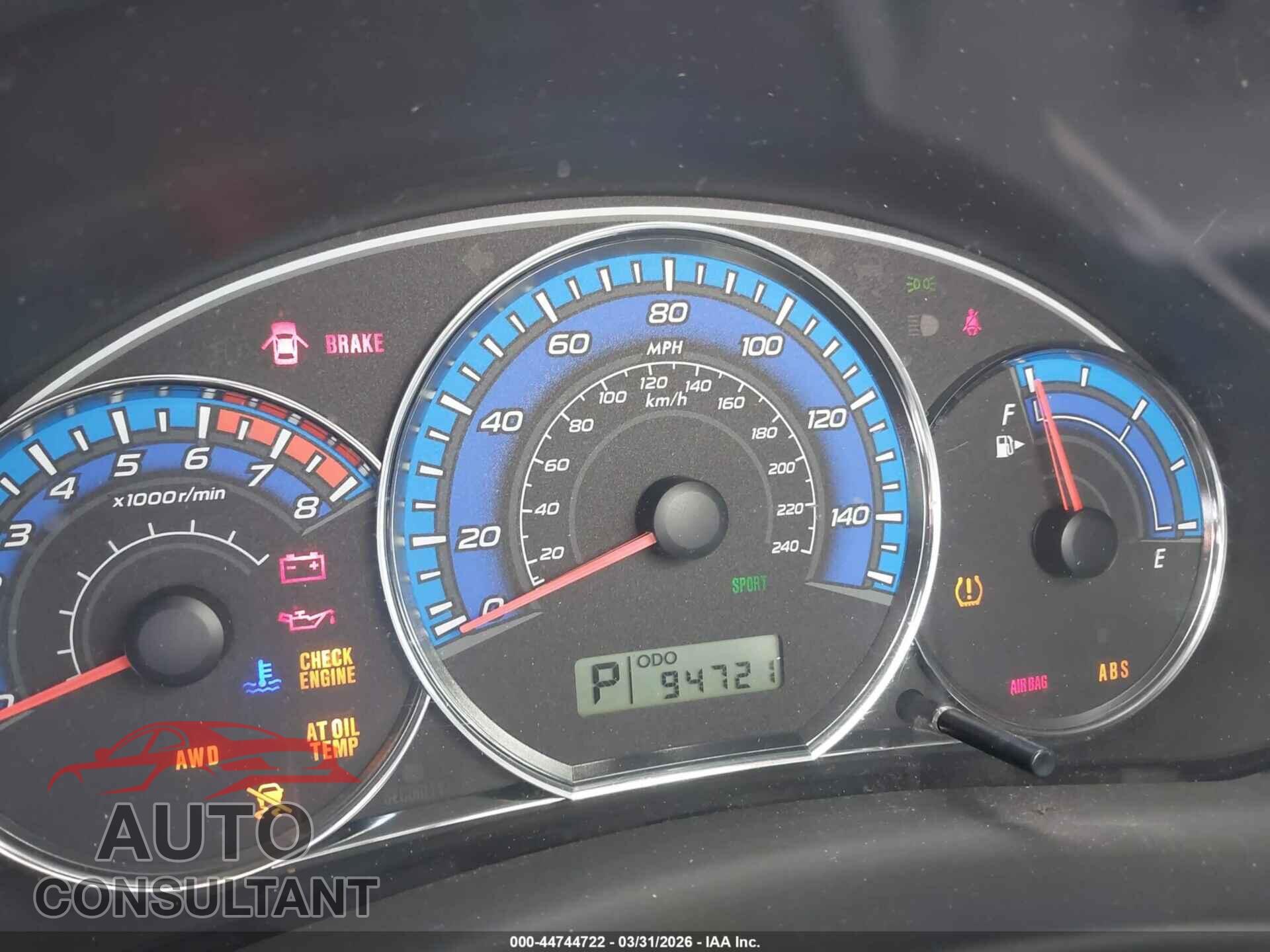 SUBARU FORESTER 2009 - JF2SH64669H739991