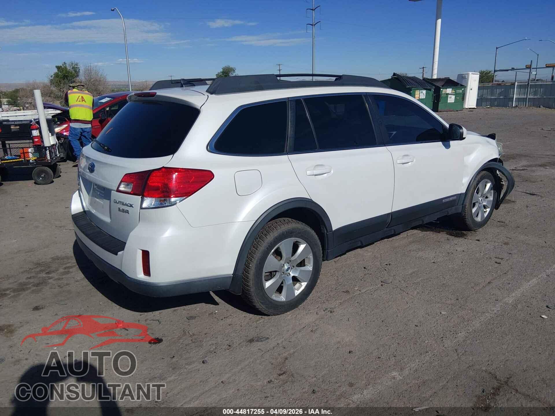 SUBARU OUTBACK 2012 - 4S4BRDKC9C2222022