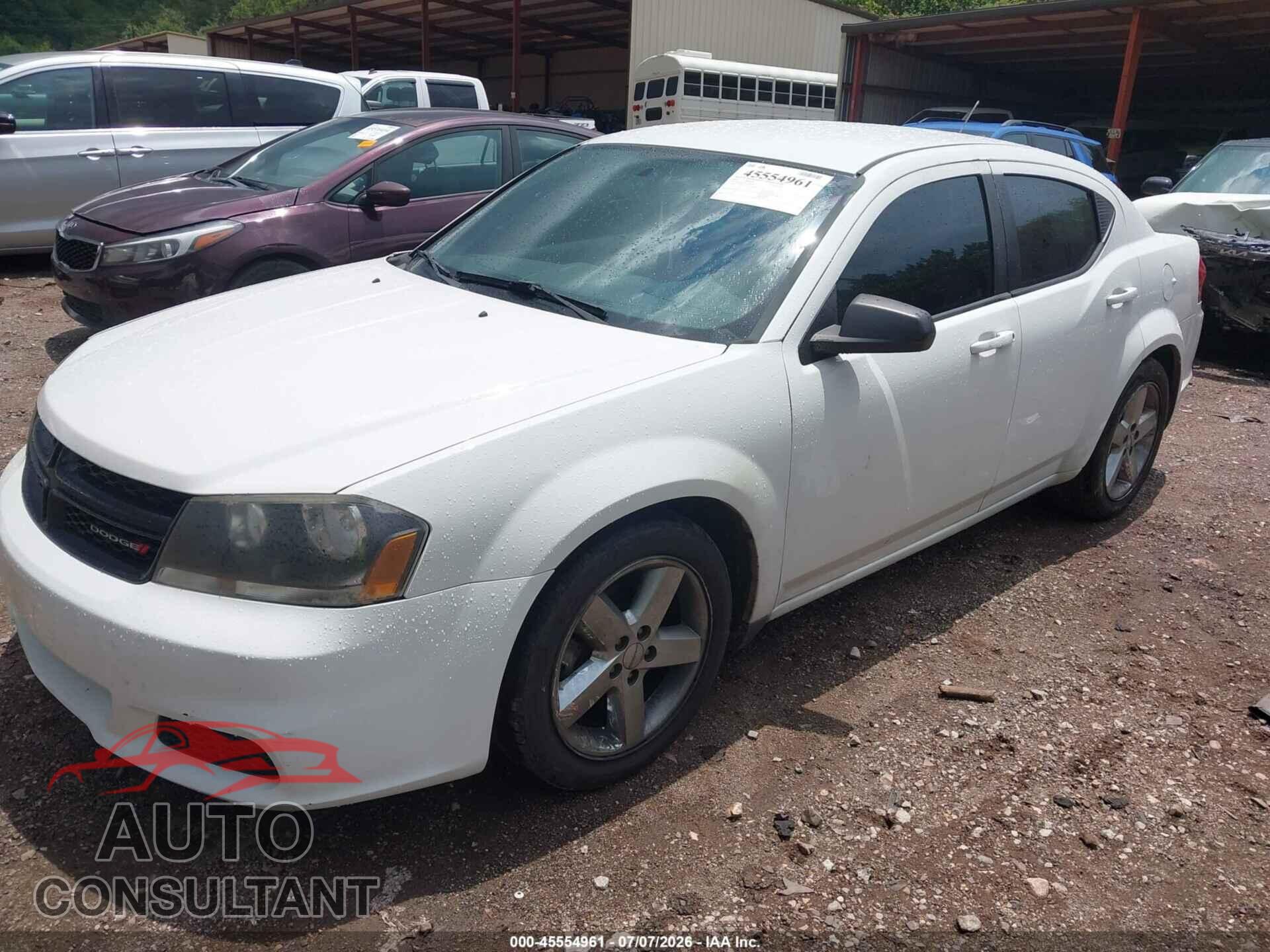 DODGE AVENGER 2012 - 1C3CDZAB2CN158549