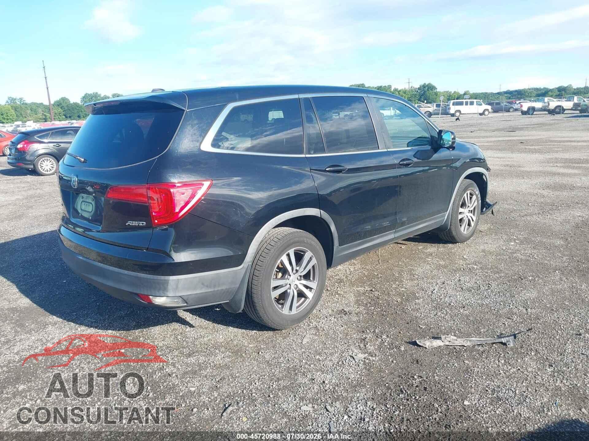 HONDA PILOT 2017 - 5FNYF6H50HB073029