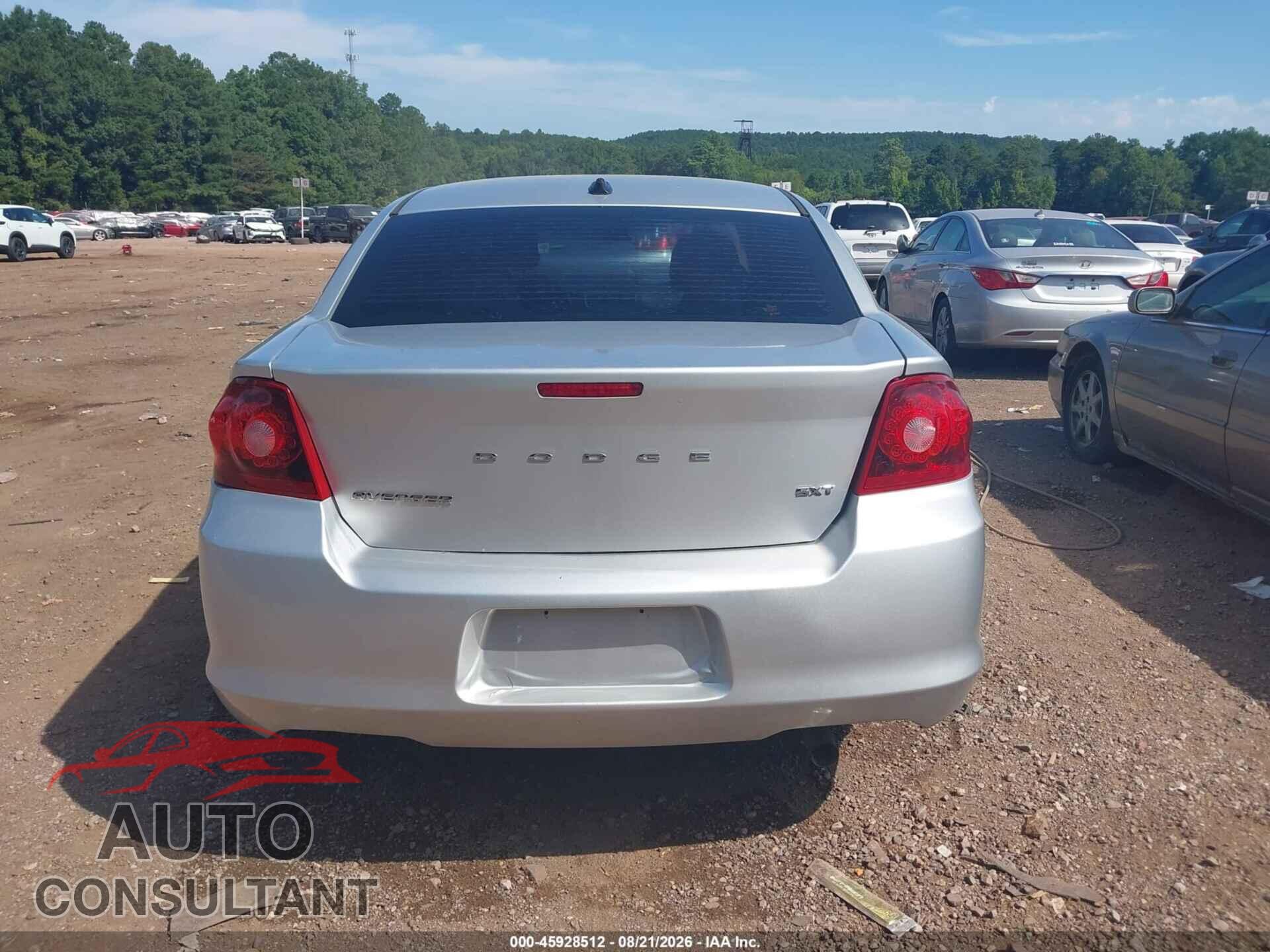 DODGE AVENGER 2012 - 1C3CDZCBXCN258623