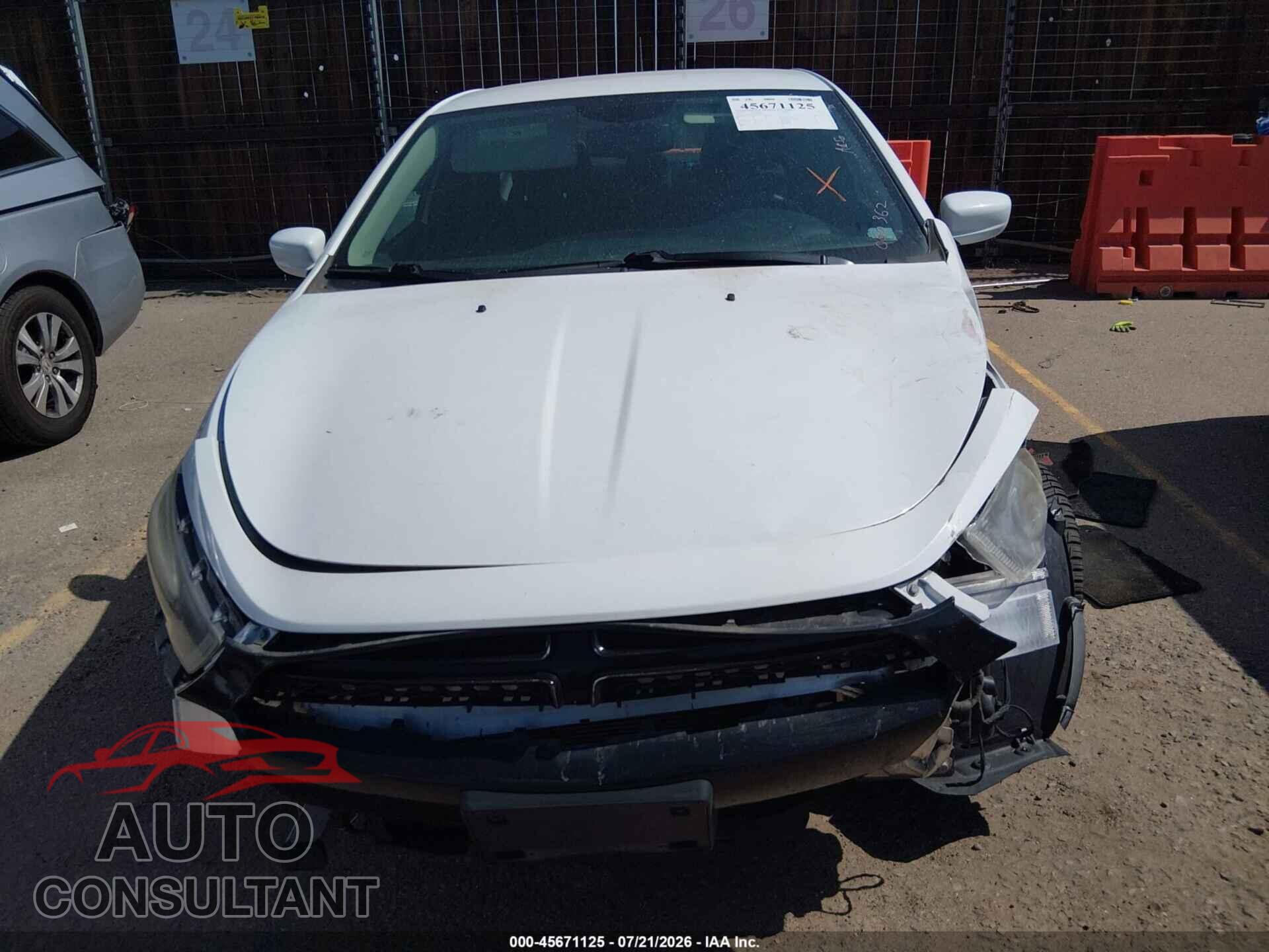 DODGE DART 2013 - 1C3CDFBA2DD300362