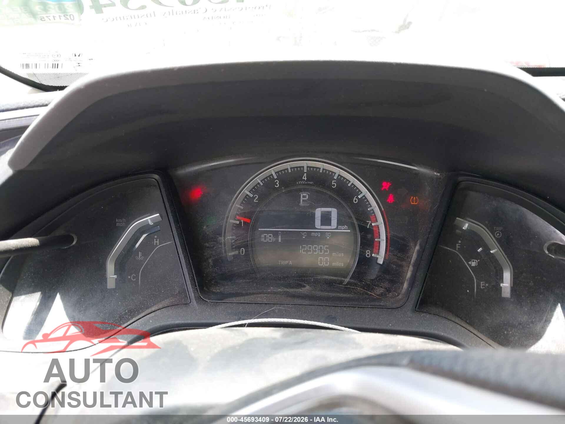 HONDA CIVIC 2016 - 19XFC2F55GE015286