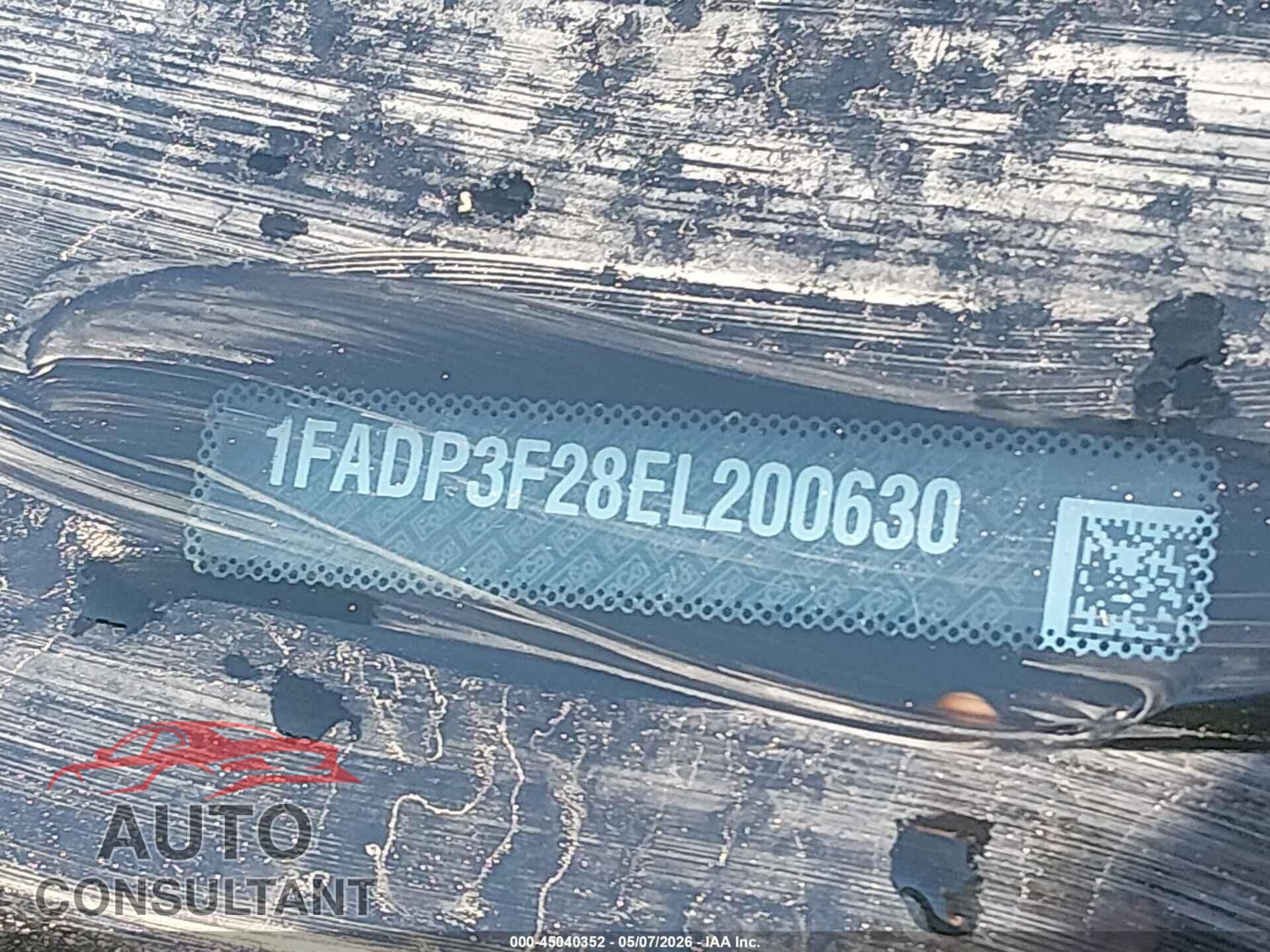 FORD FOCUS 2014 - 1FADP3F28EL200630