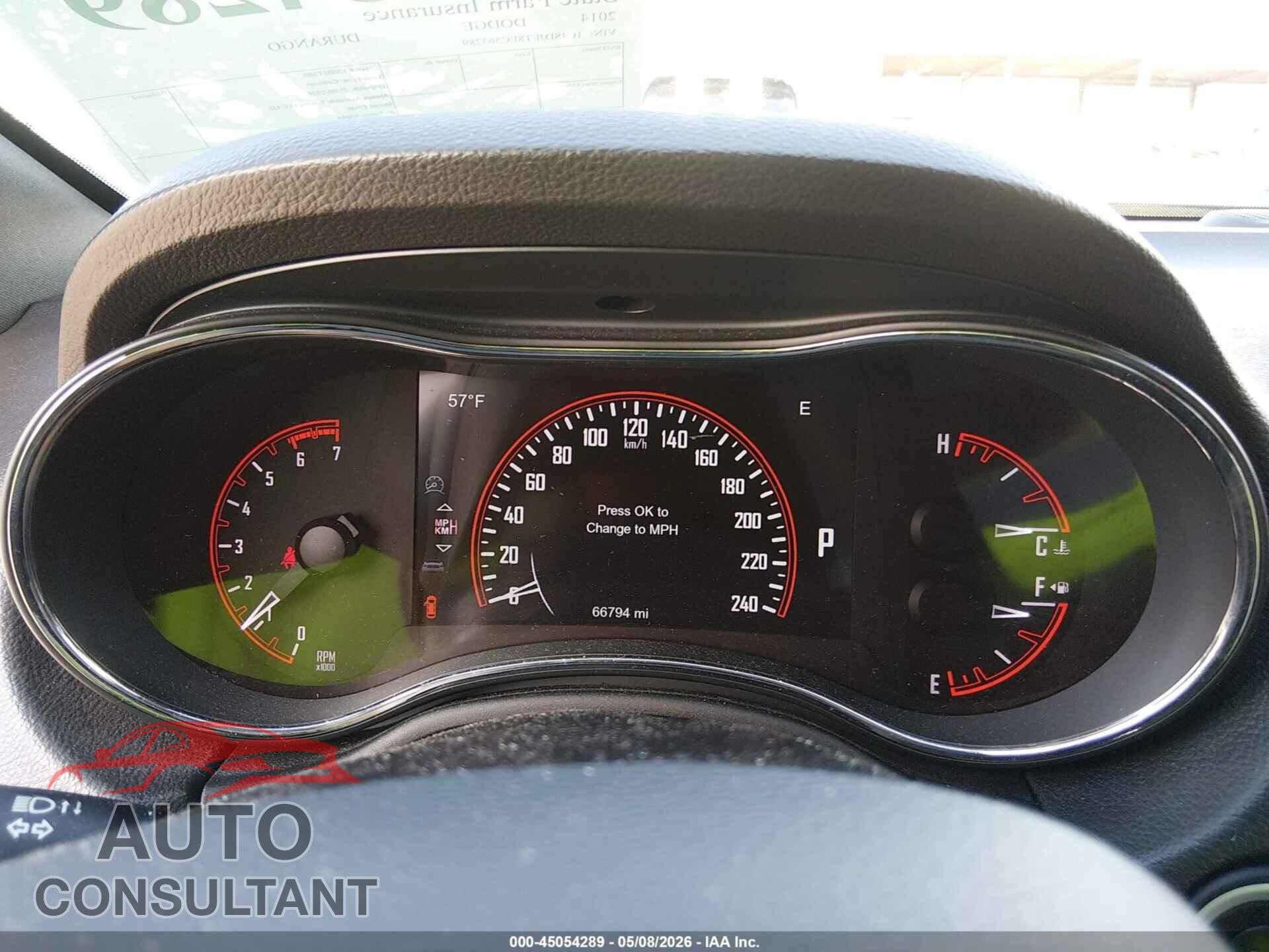 DODGE DURANGO 2014 - 1C4SDJET8EC563289