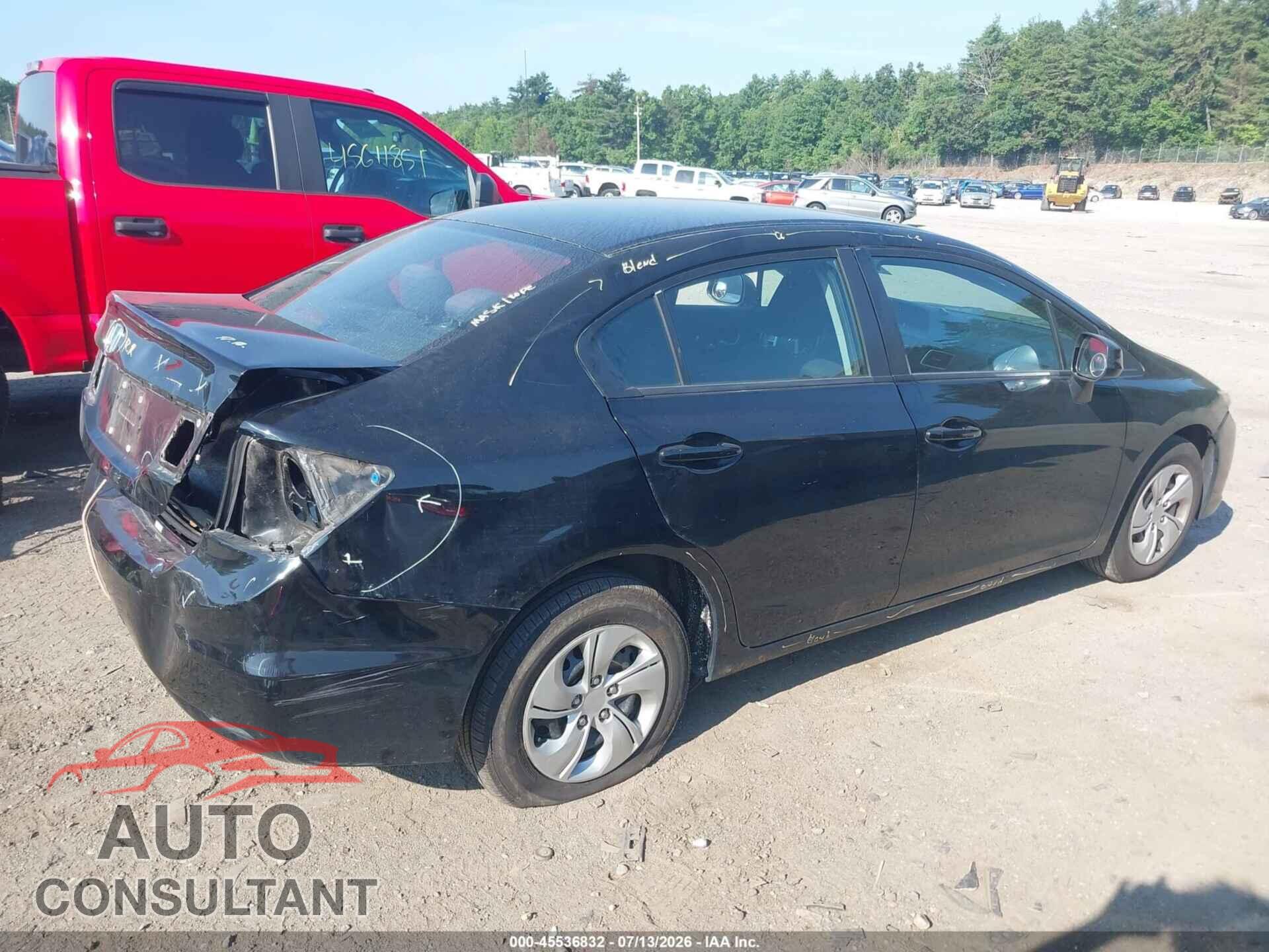HONDA CIVIC 2013 - 19XFB2F55DE219522