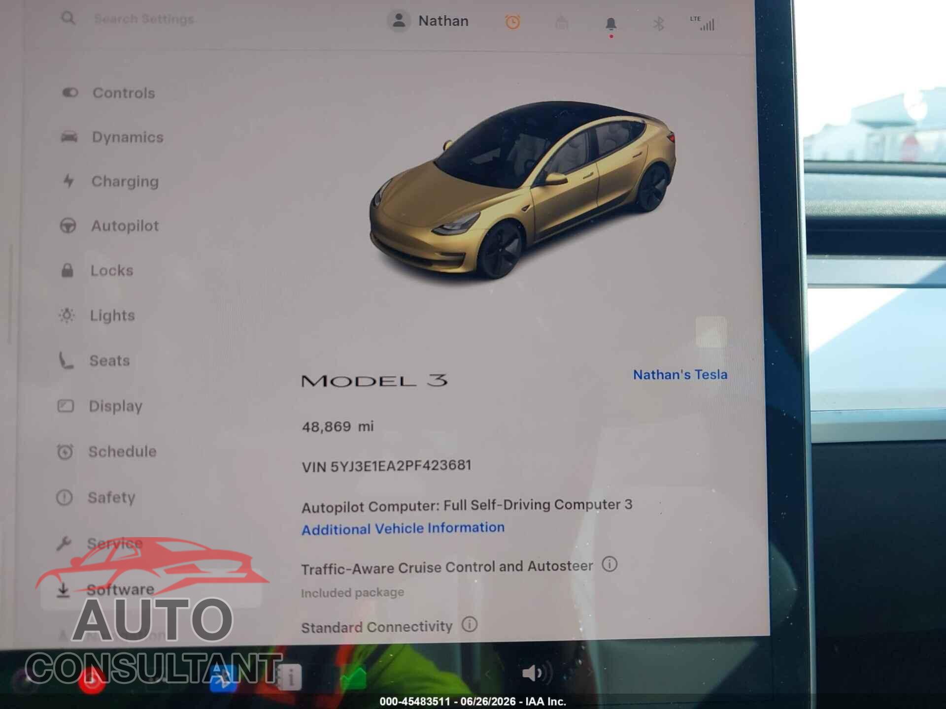 TESLA MODEL 3 2023 - 5YJ3E1EA2PF423681