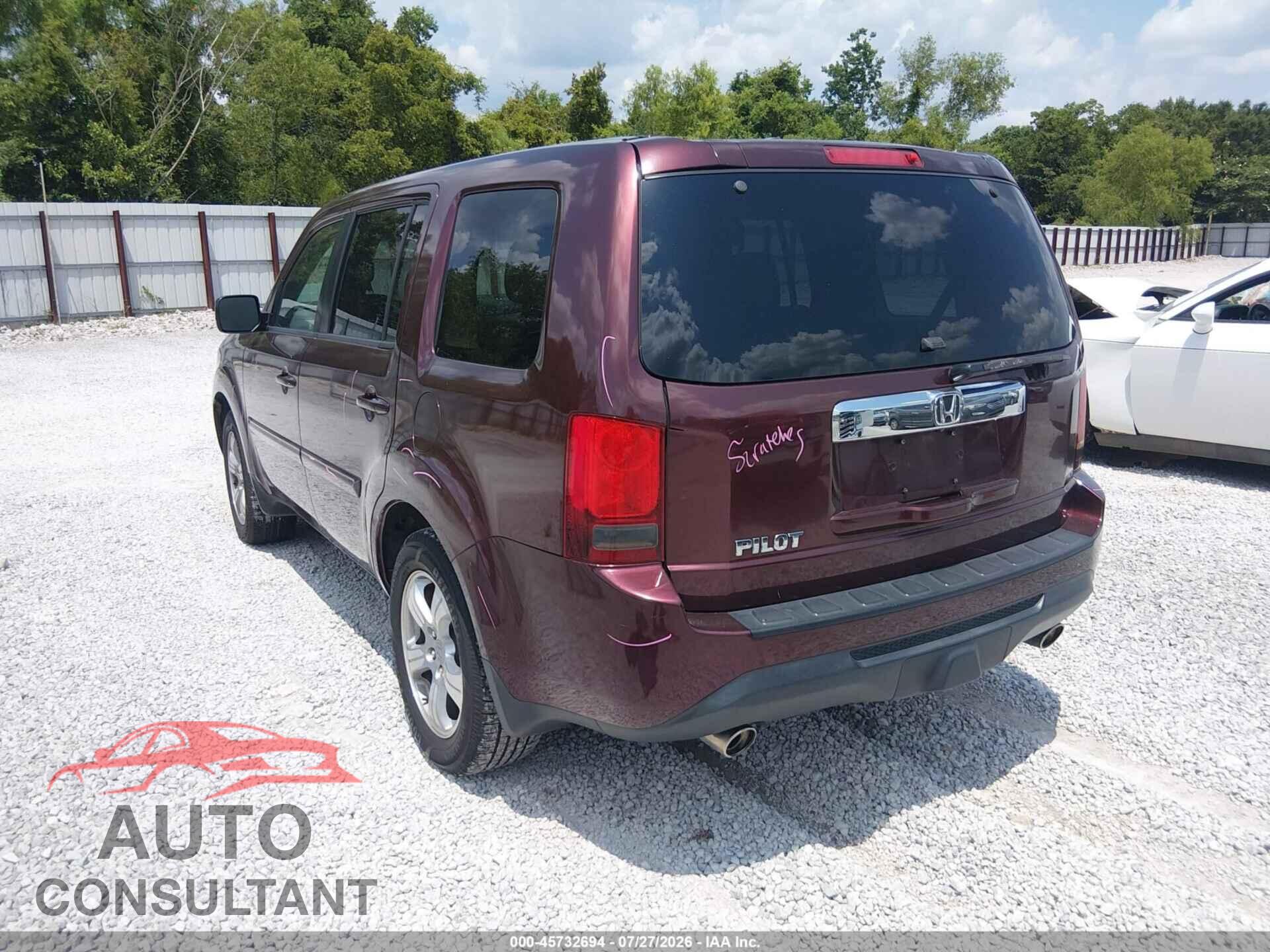 HONDA PILOT 2012 - 5FNYF3H64CB016252